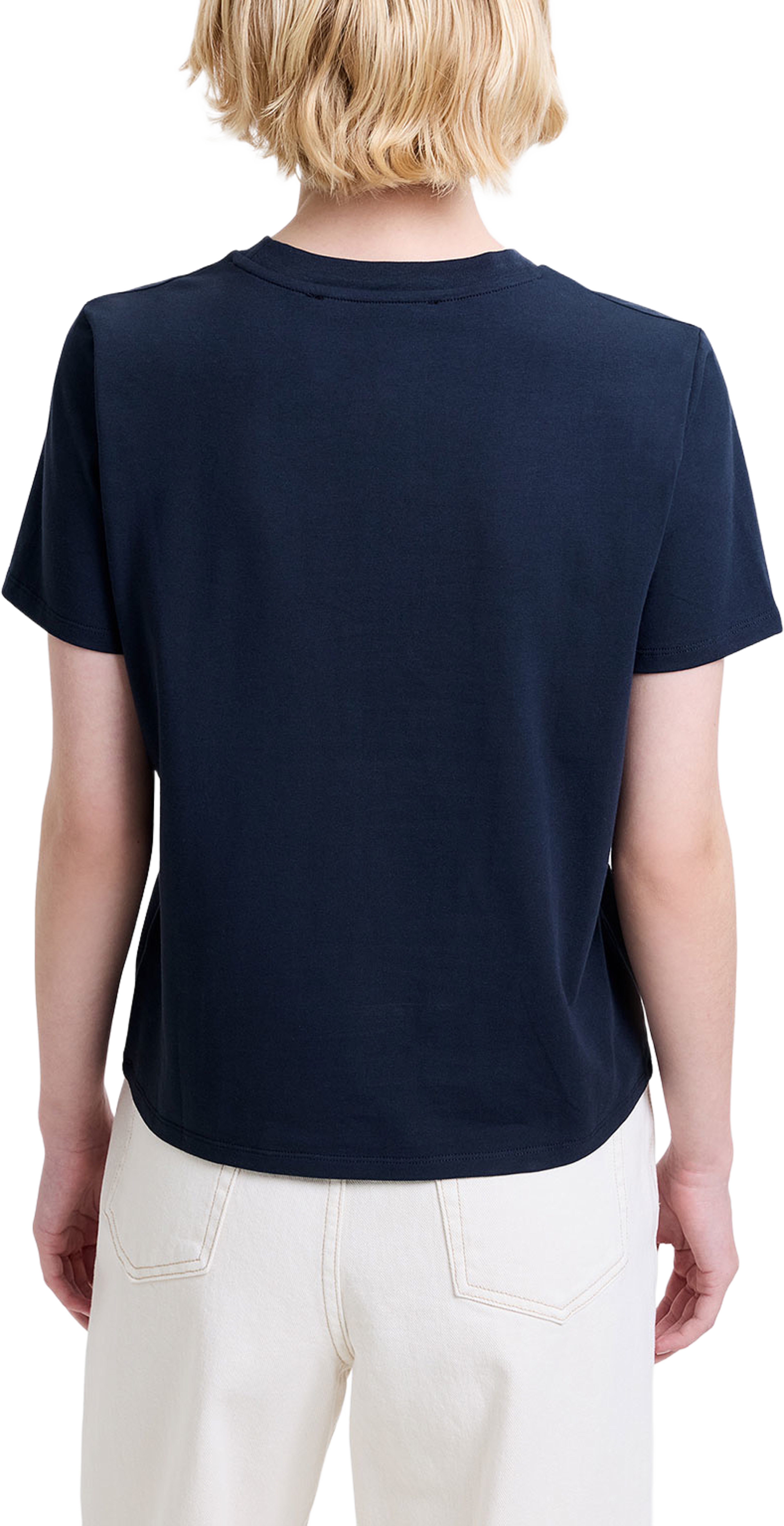 Rallie Ruched Front T-Shirt, från French Connection, i färgen New Navy. Klicka för att öppna bilden i stort format