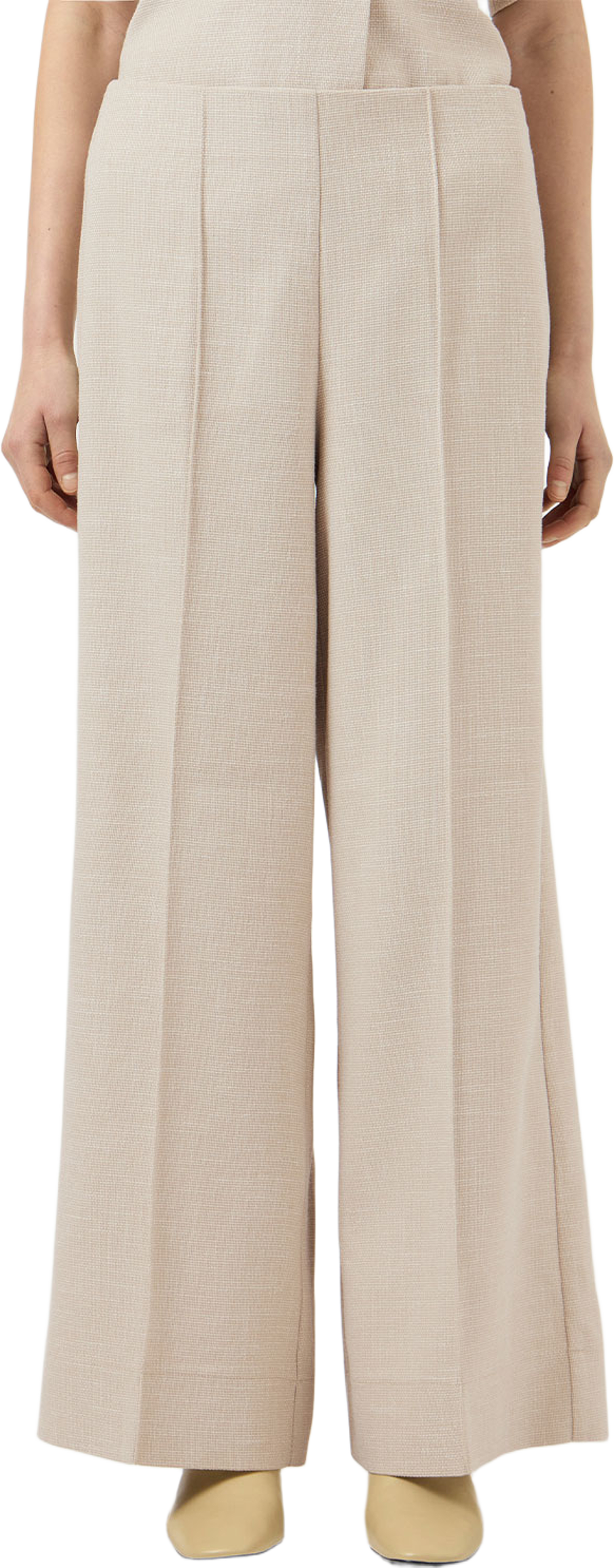 Yascomira Pants, från Y.A.S, i färgen Oatmeal. Klicka för att öppna bilden i stort format