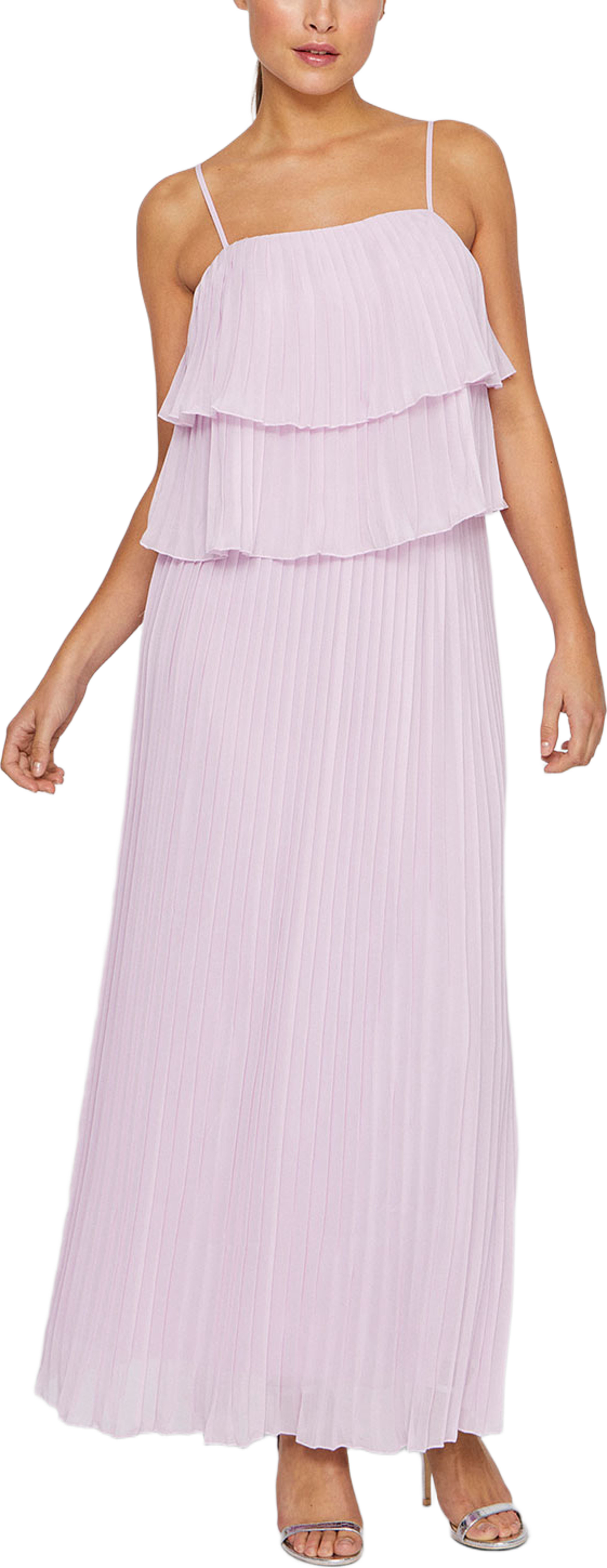 Vichiffan Single Pleat Dress, från Vila, i färgen Winsome Orchid. Klicka för att öppna bilden i stort format