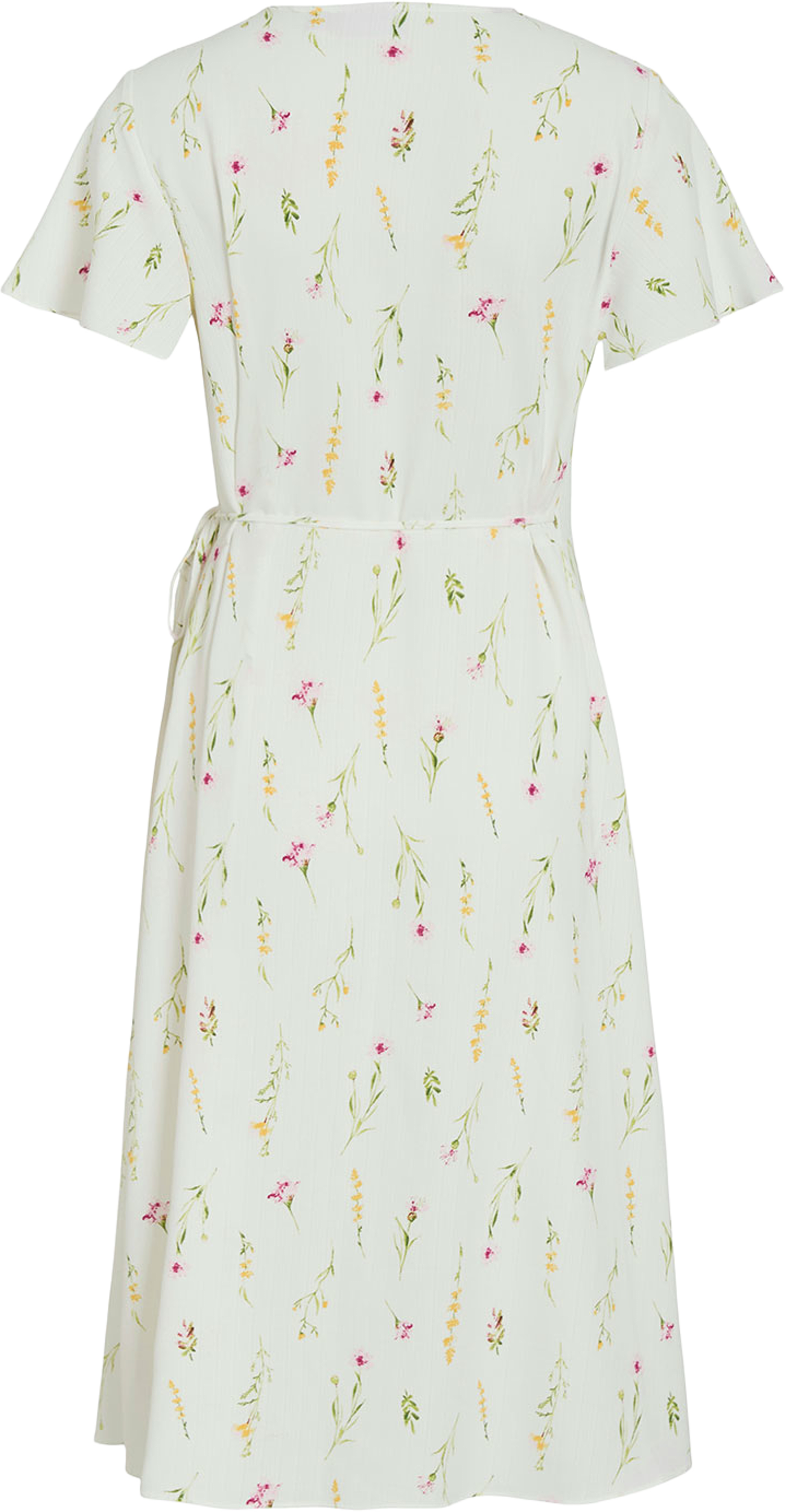 Vilovie Wrap Midi Dress, från Vila, i färgen Snow White Lore. Klicka för att öppna bilden i stort format