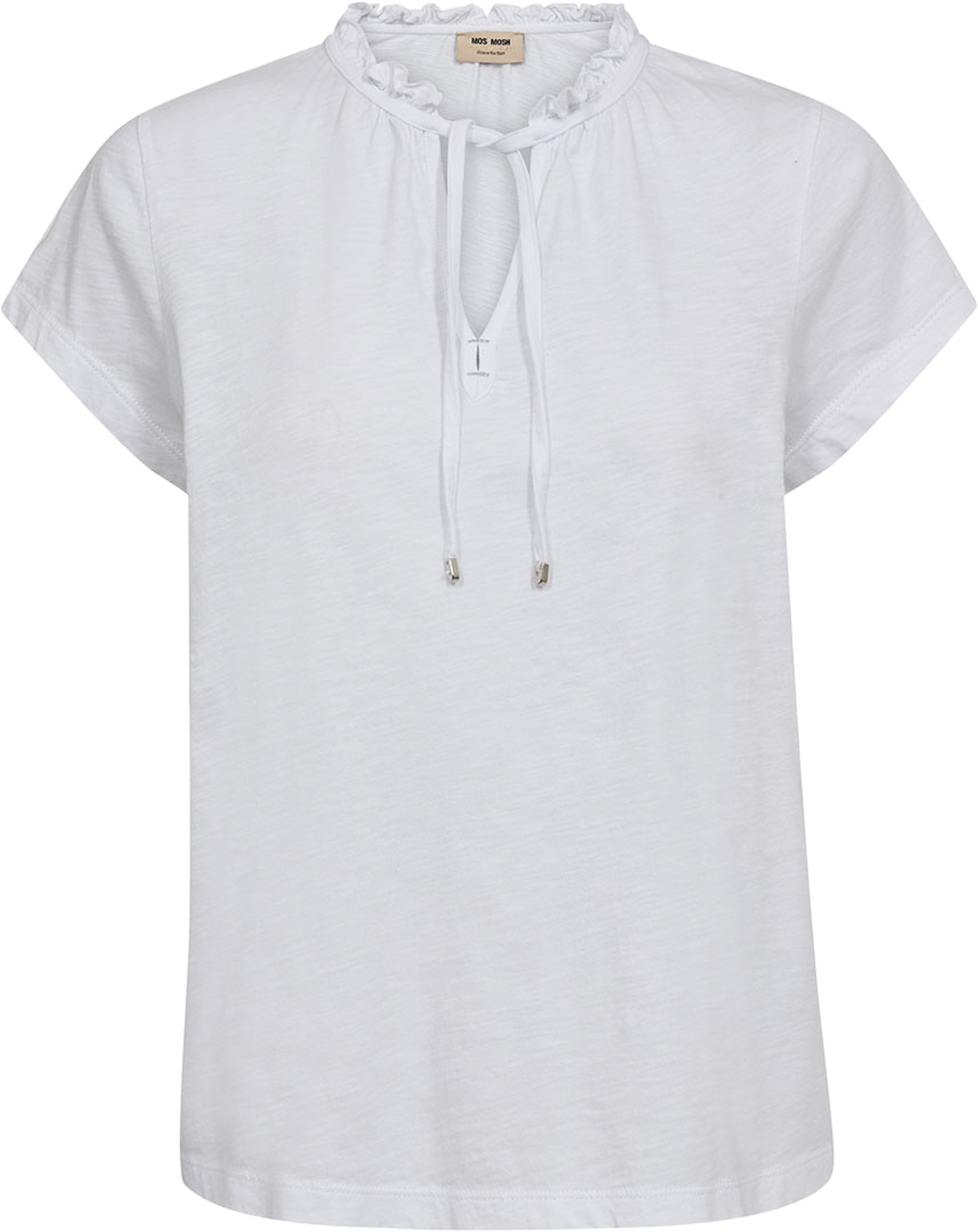 Anly SS Tee, från Mos Mosh, i färgen White. Klicka för att öppna bilden i stort format