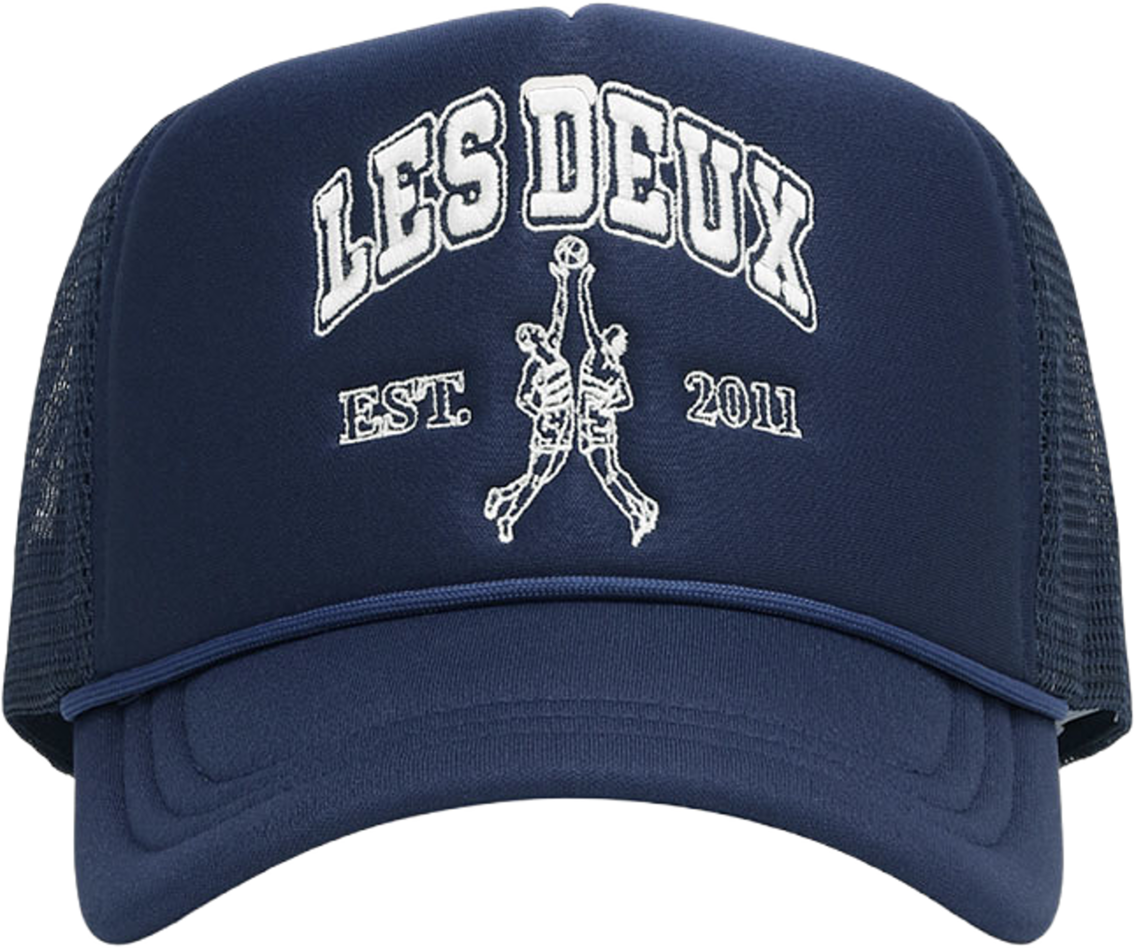 Basketball Player Trucker Cap, från LES DEUX, i färgen Dark Navy Blue. Klicka för att öppna bilden i stort format
