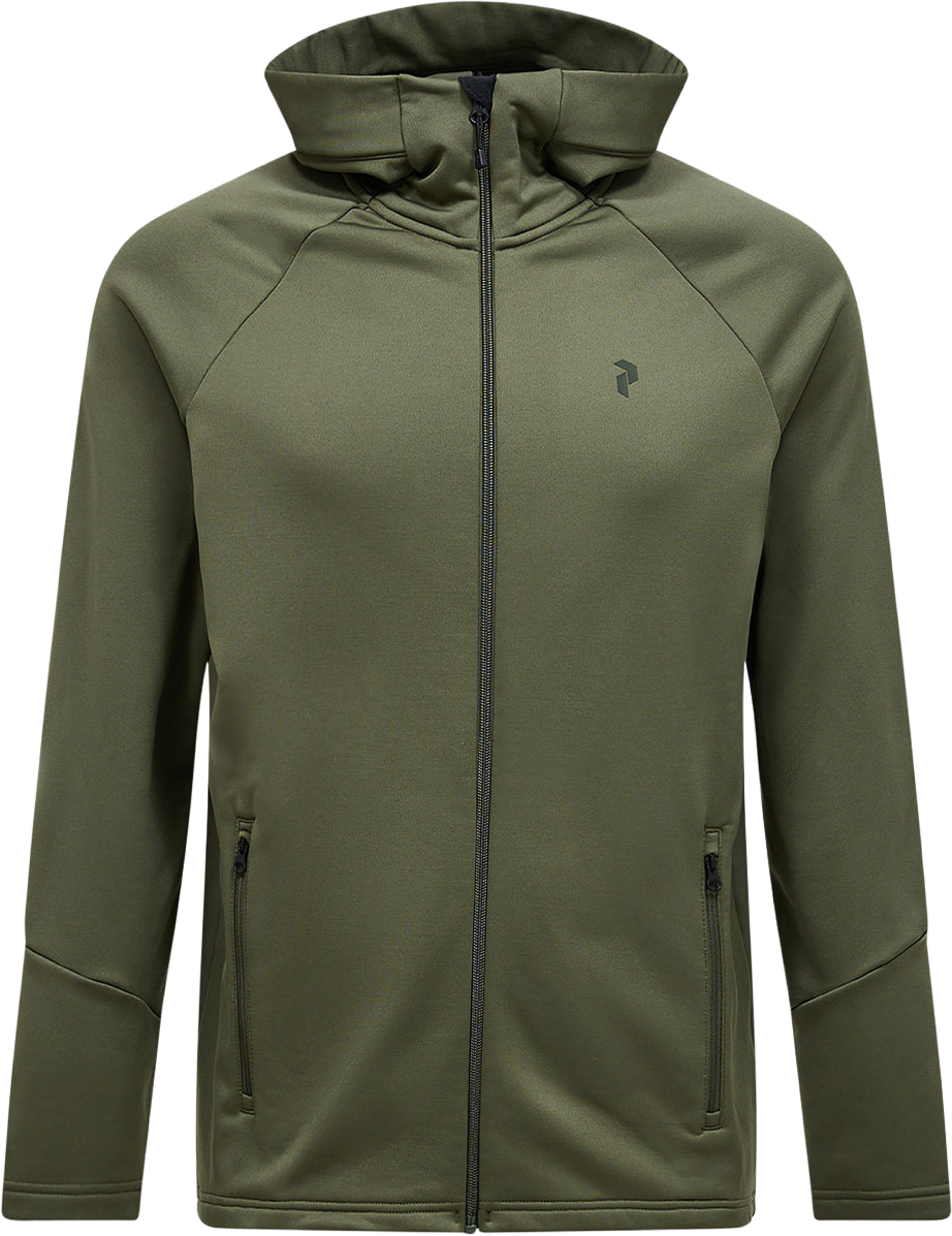 M Rider Essentials Zip Hood, från Peak Performance, i färgen Pine Needle/Pine Needle/. Klicka för att öppna bilden i stort format