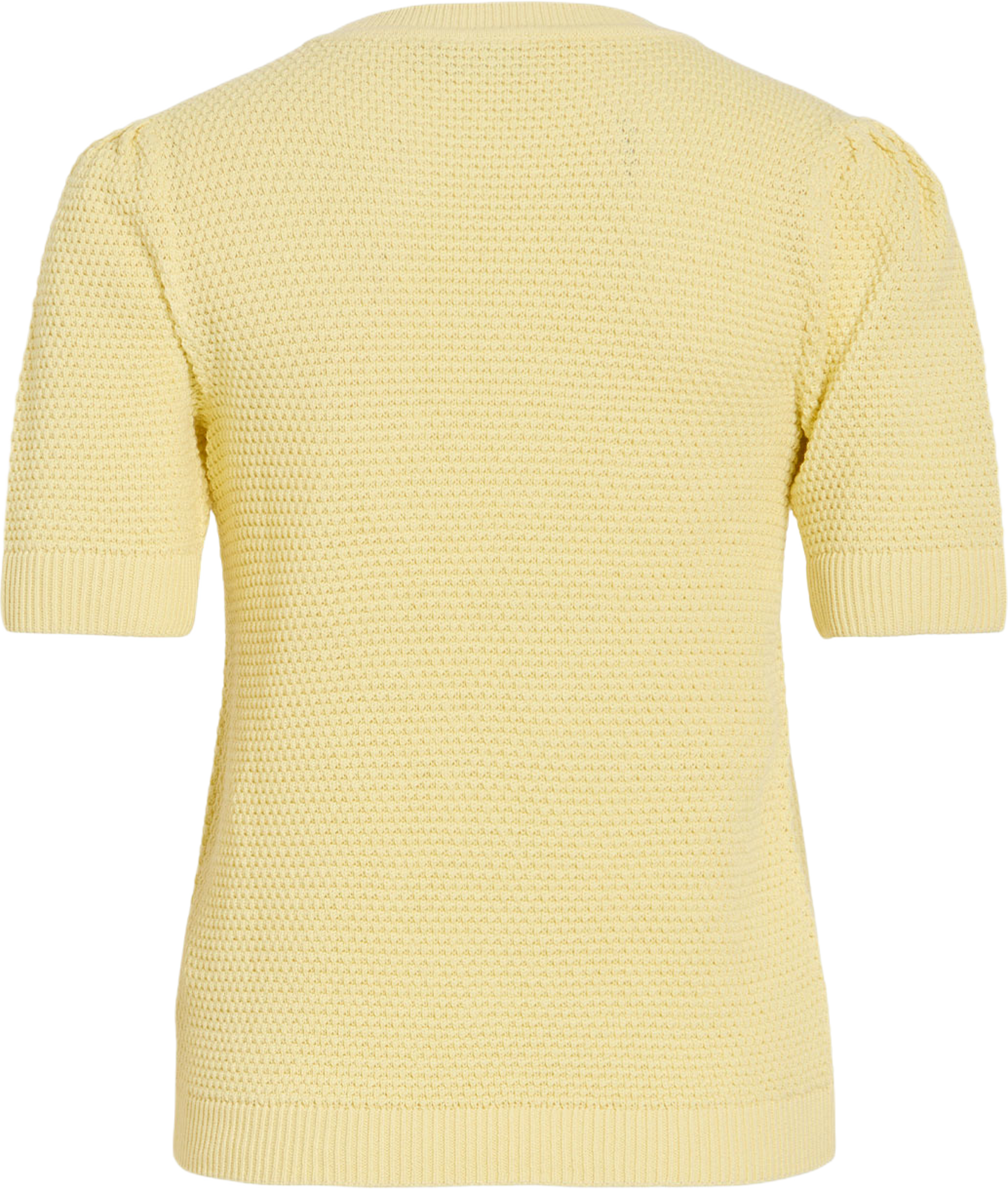 Vidalo Knit Top, från Vila, i färgen Pastel Yellow. Klicka för att öppna bilden i stort format