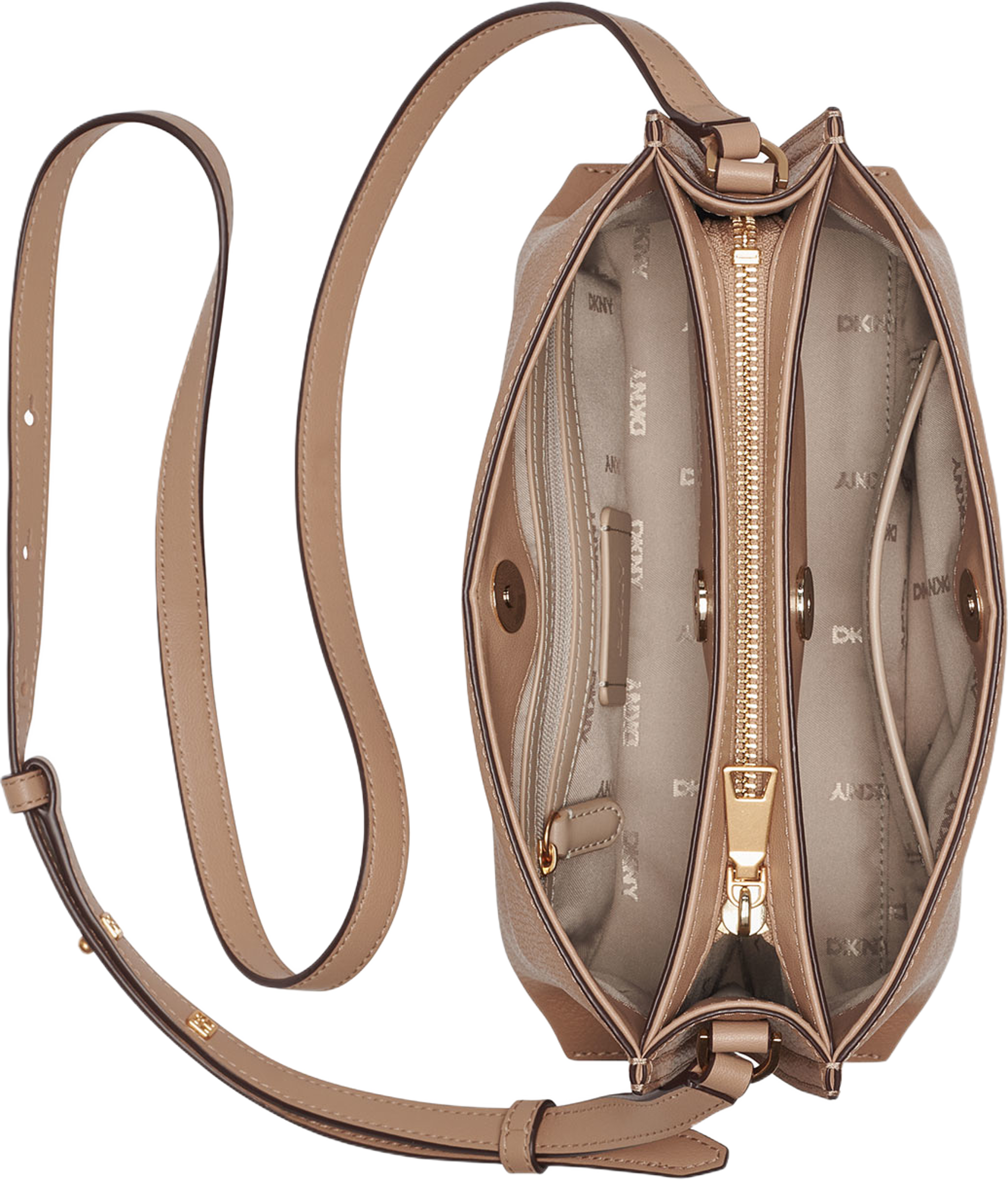 Alya Crossbody, från DKNY, i färgen Cappucino. Klicka för att öppna bilden i stort format