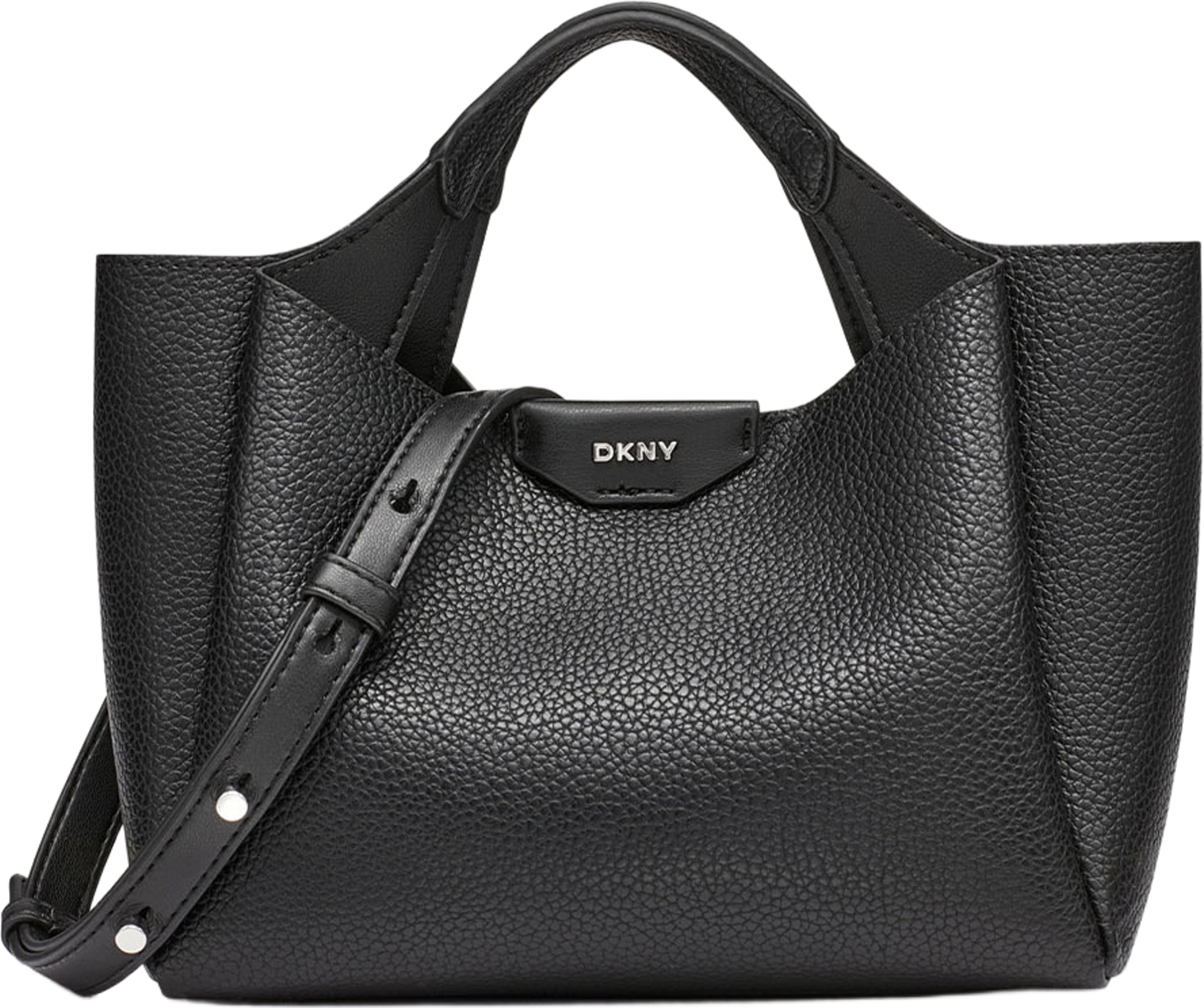 WILLA MINI SATCHEL, från DKNY, i färgen Black/Silver. Klicka för att öppna bilden i stort format