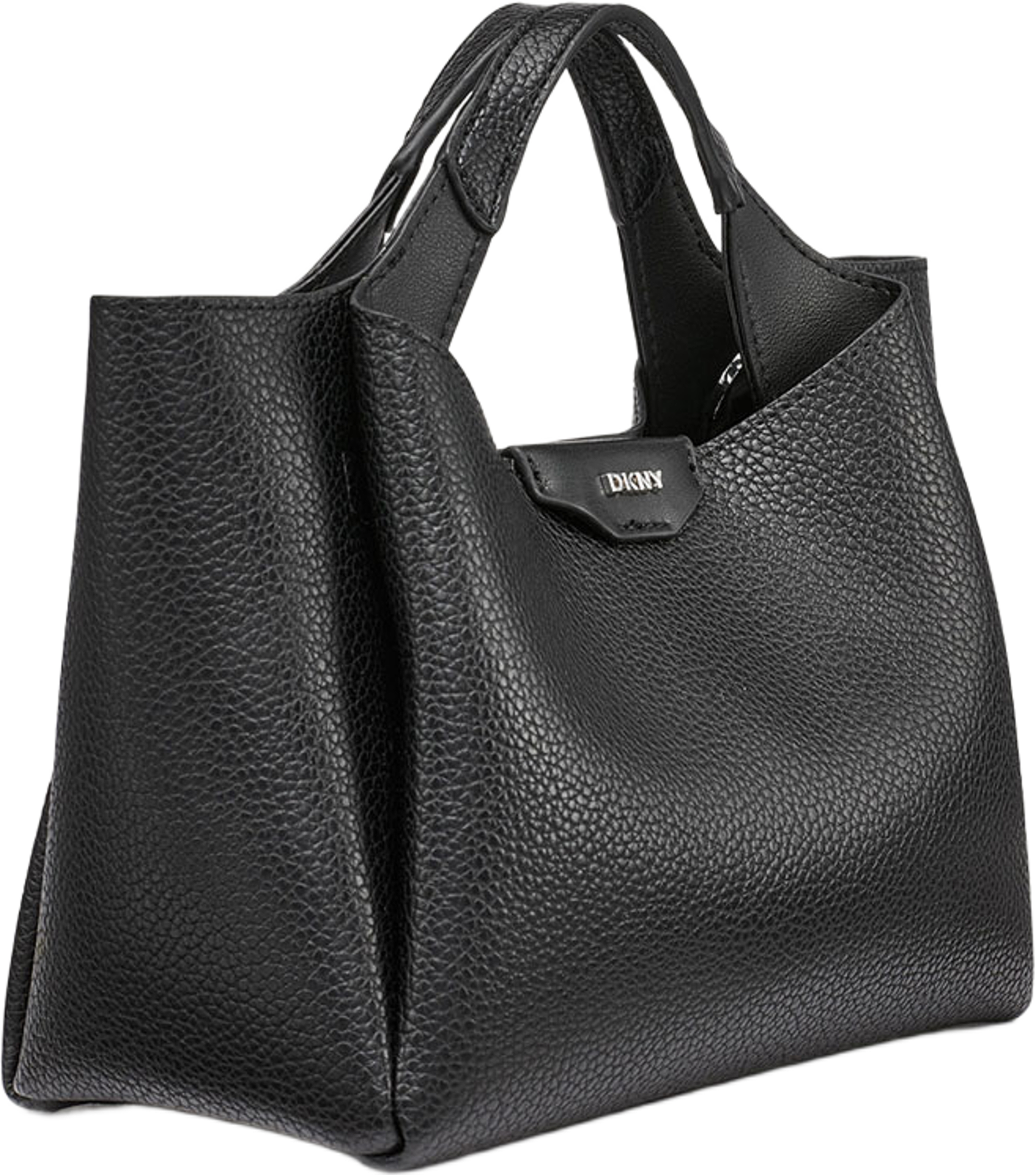 WILLA MINI SATCHEL, från DKNY, i färgen Black/Silver. Klicka för att öppna bilden i stort format