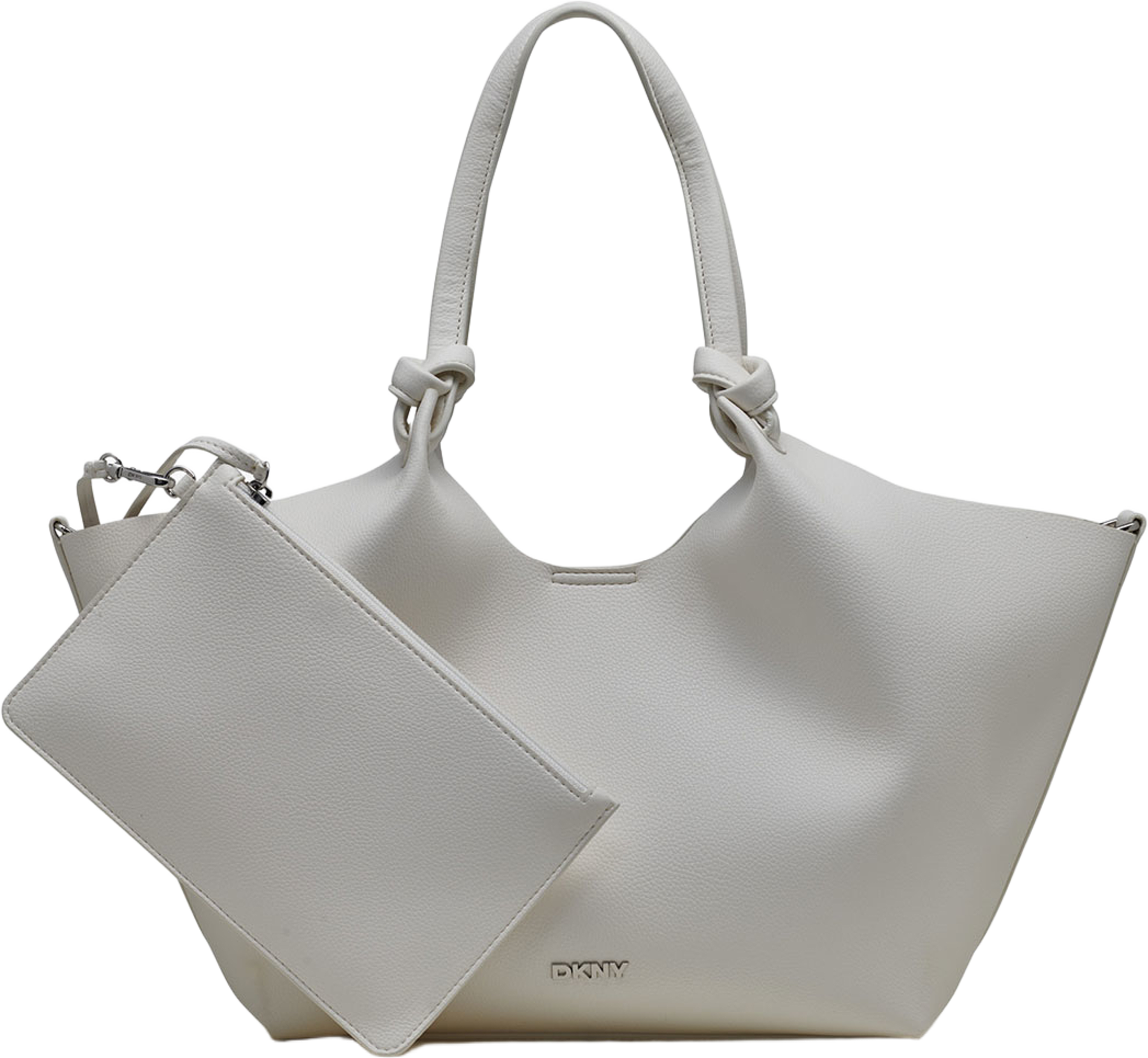 Paula Commuter Medium Tote, från DKNY, i färgen Marshmallow. Klicka för att öppna bilden i stort format