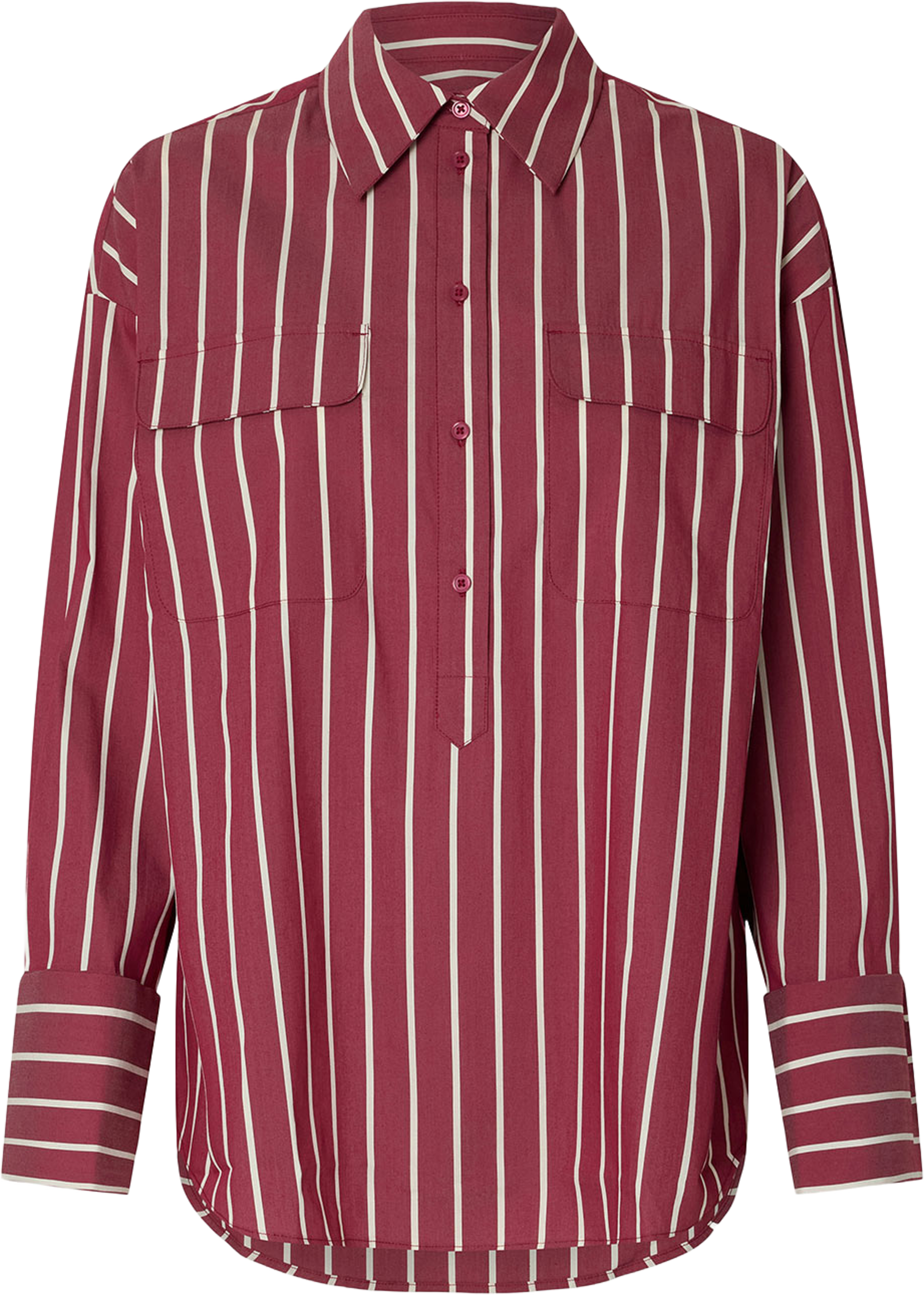 Bea Oversized Shirt, från Selected Femme, i färgen Anemone Stripe. Klicka för att öppna bilden i stort format