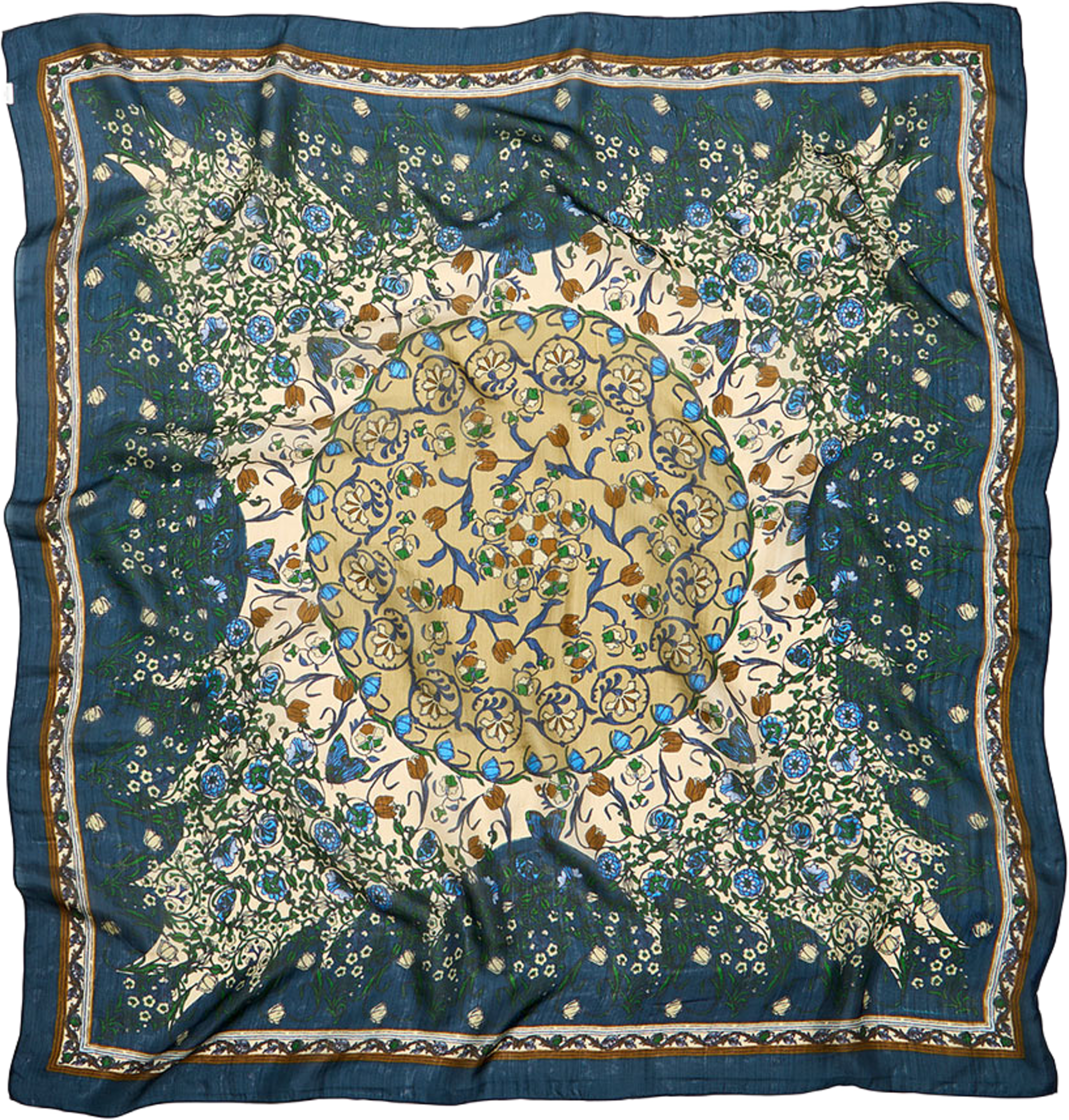 Gardenparty Taby Sia Scarf, från Becksöndergaard, i färgen Mediteal Green. Klicka för att öppna bilden i stort format