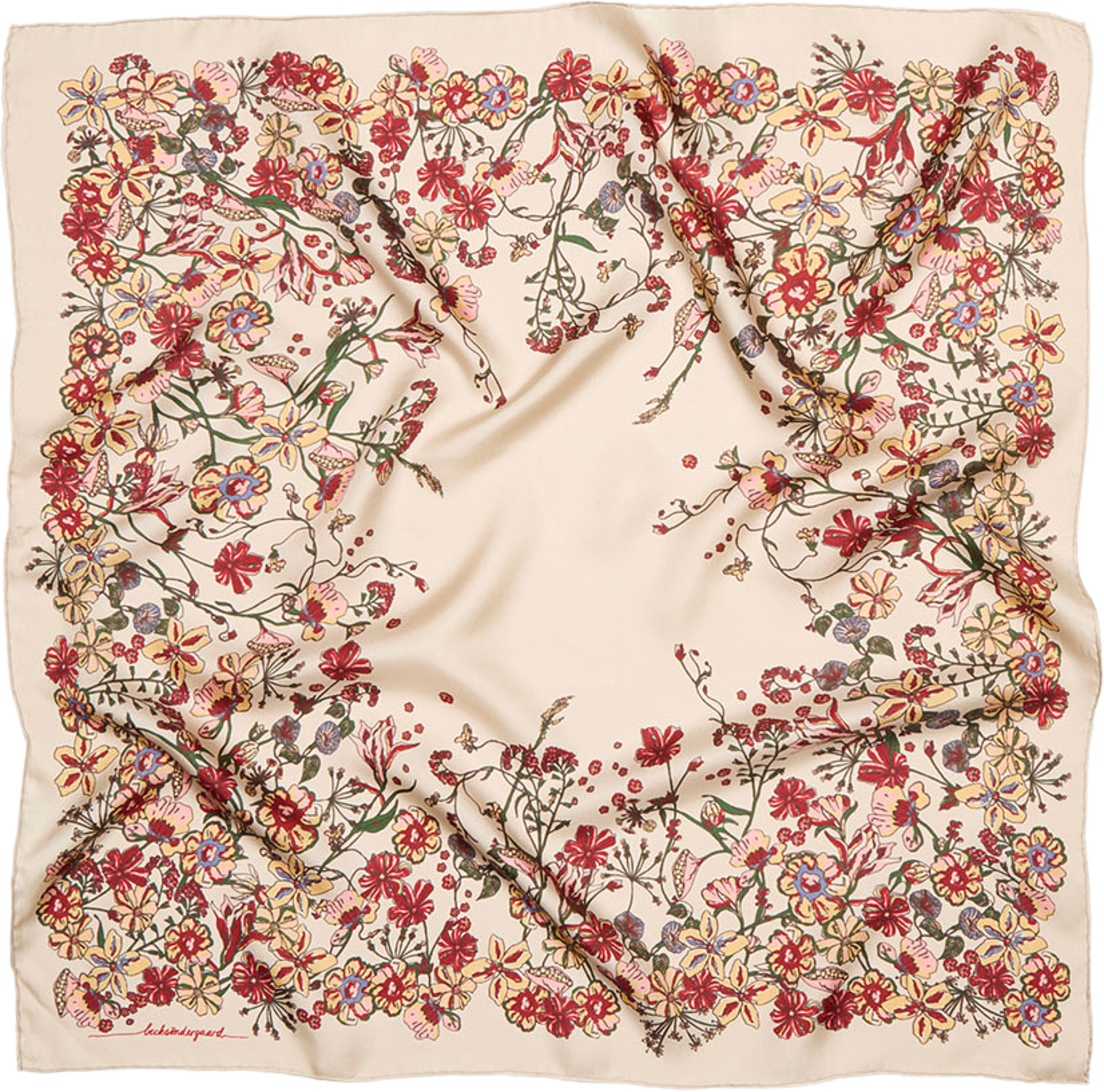 Gardenparty Cotta Scarf, från Becksöndergaard, i färgen Vivacious Pink. Klicka för att öppna bilden i stort format