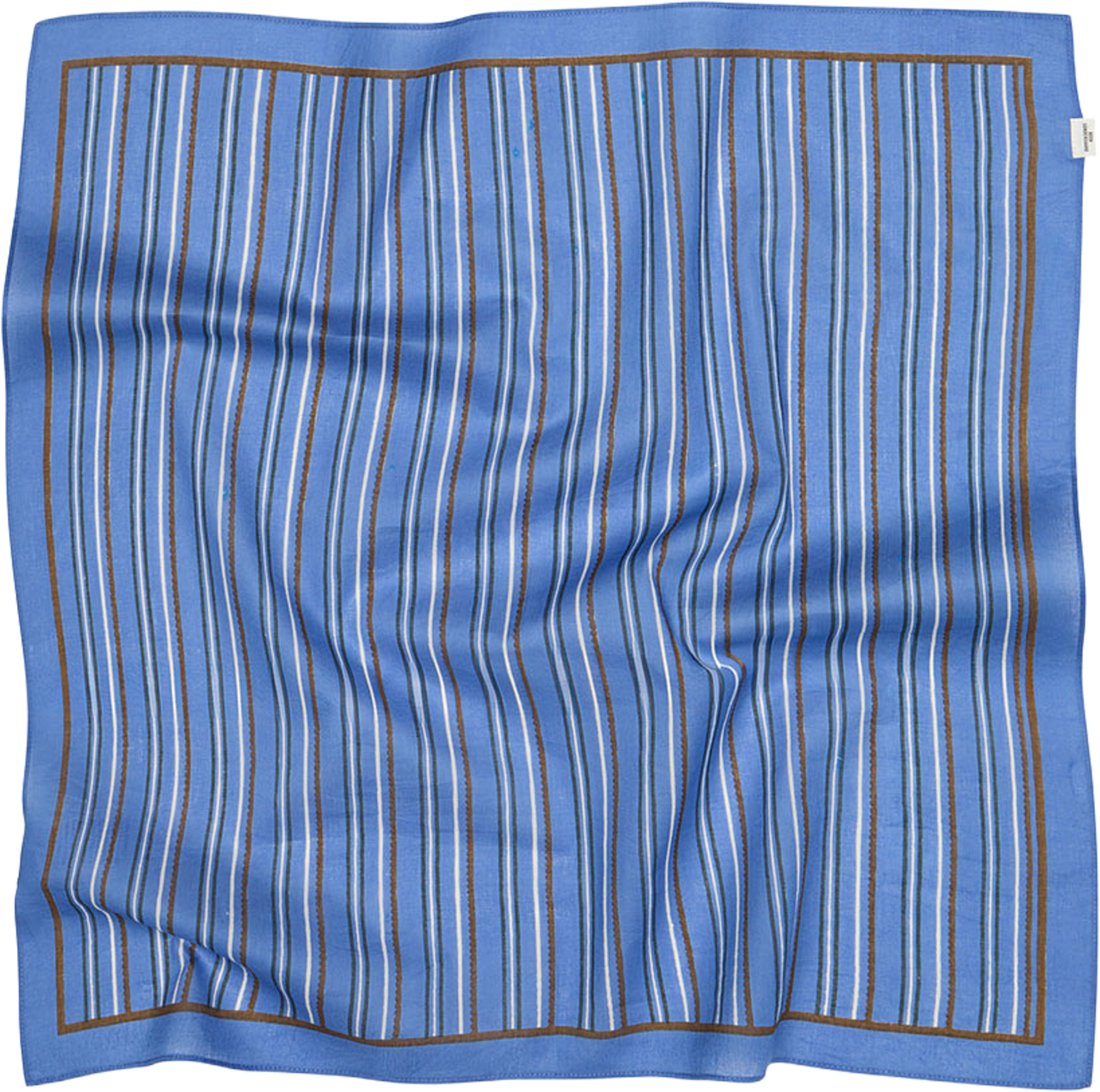 Scallopia Striped Cotta Scarf, från Becksöndergaard, i färgen Azure Blue. Klicka för att öppna bilden i stort format