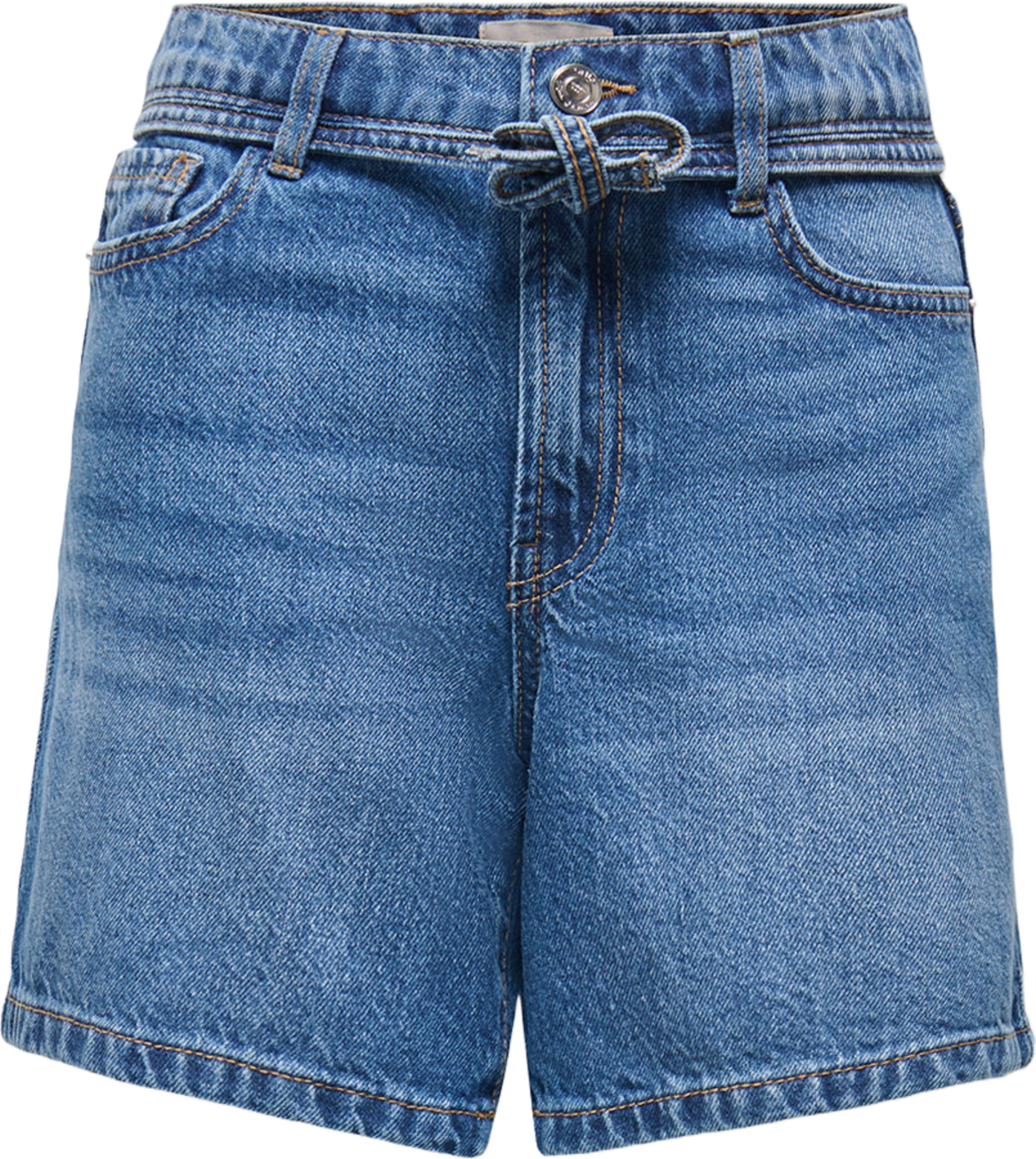 Gianna Belt Shorts, från Only, i färgen Medium Blue Denim. Klicka för att öppna bilden i stort format