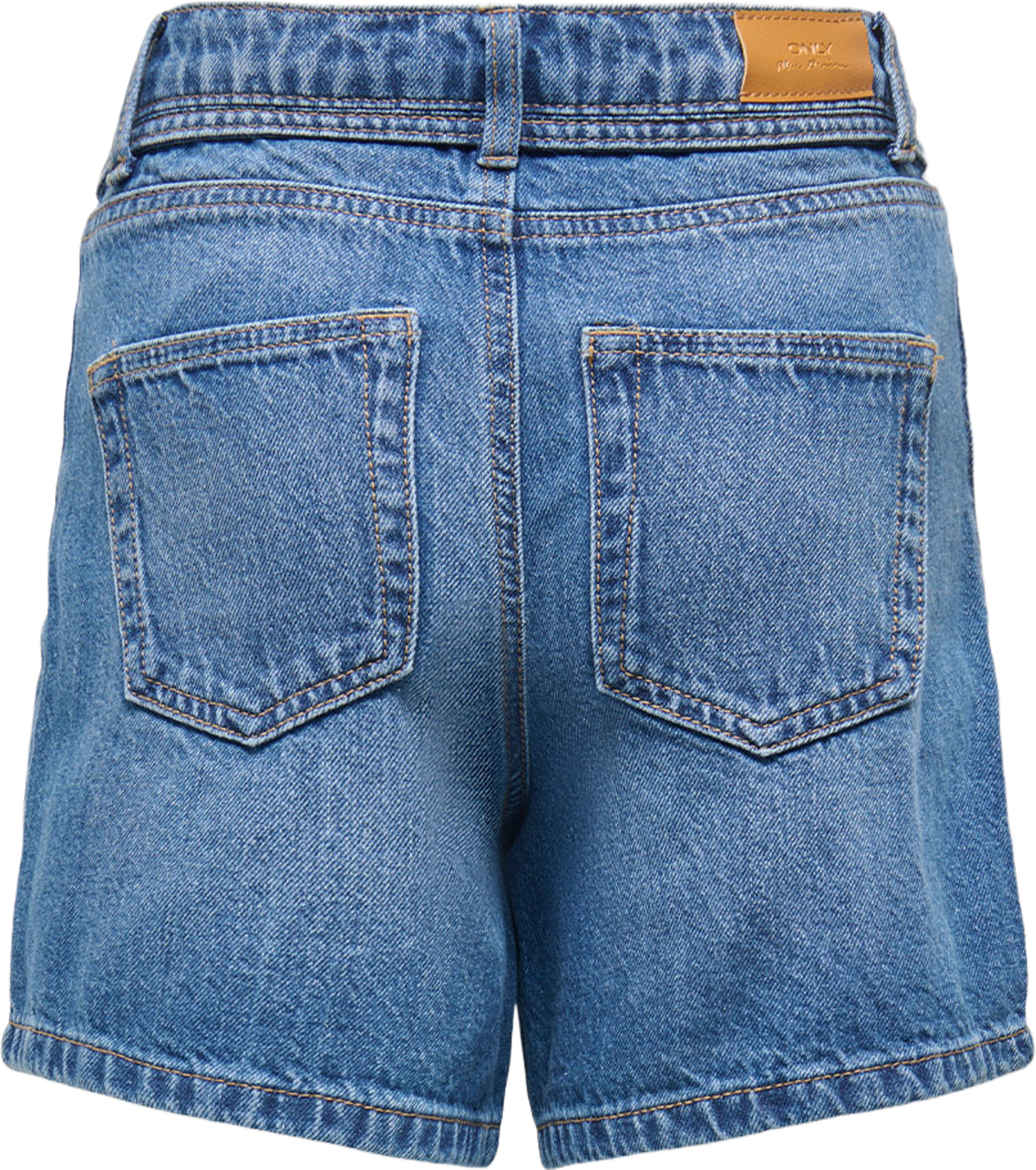 Gianna Belt Shorts, från Only, i färgen Medium Blue Denim. Klicka för att öppna bilden i stort format