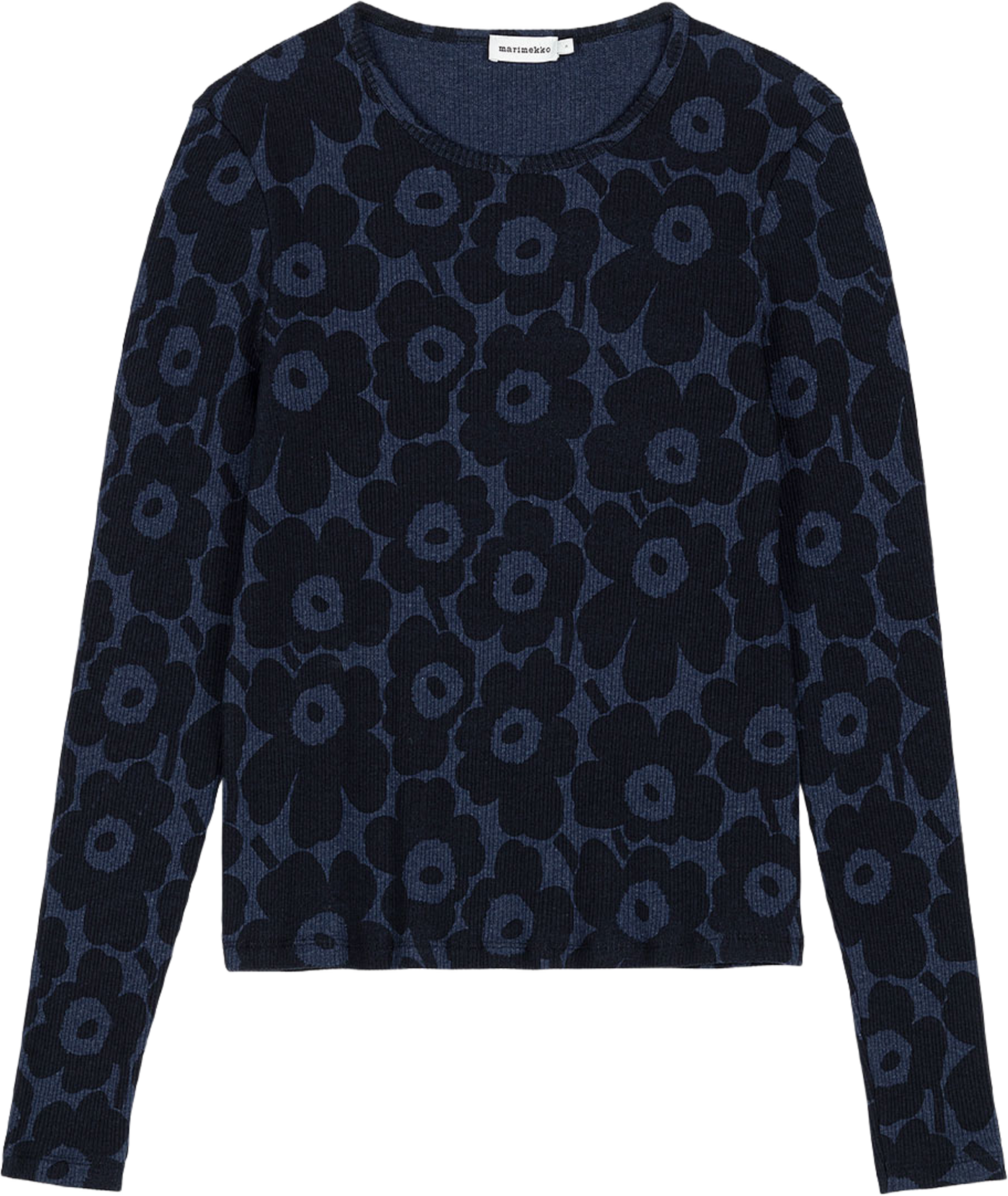 Vaihde Unikko Shirt, från Marimekko, i färgen Dark Blue, Black. Klicka för att öppna bilden i stort format