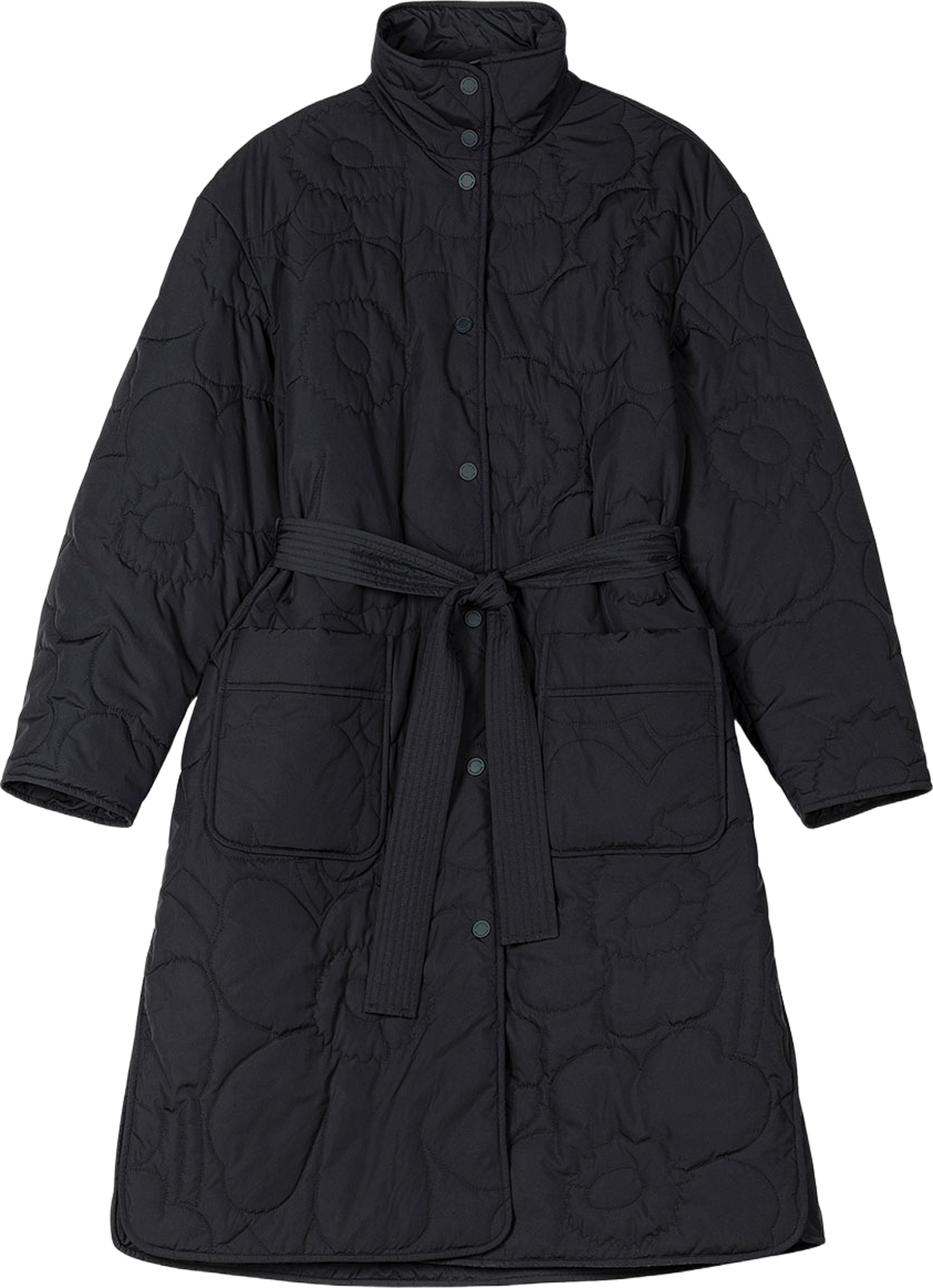 Kolppi Piirto Unikko Padded Jacket, från Marimekko, i färgen Black, Black. Klicka för att öppna bilden i stort format