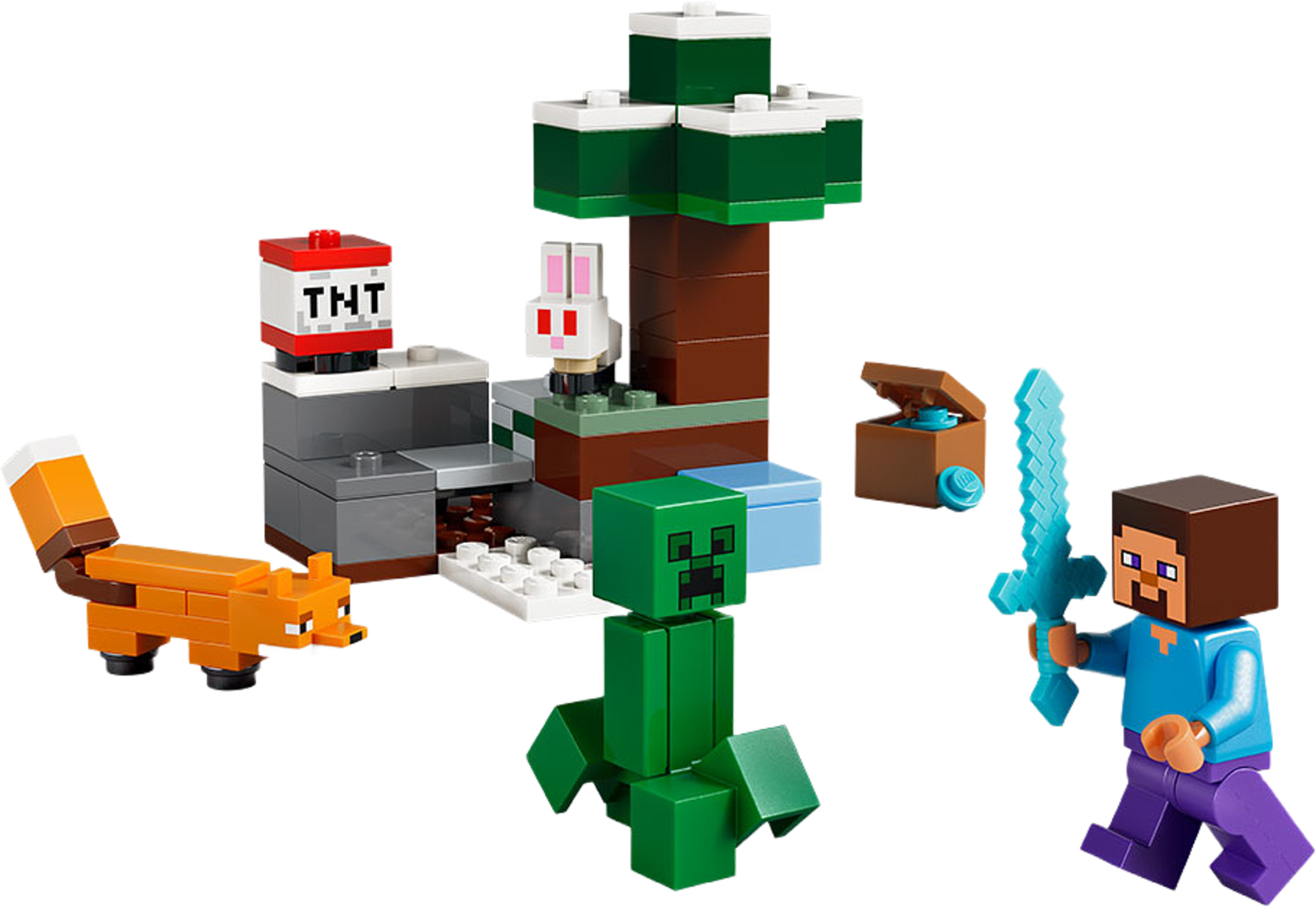 Steves taigaäventyr, från LEGO. Klicka för att öppna bilden i stort format