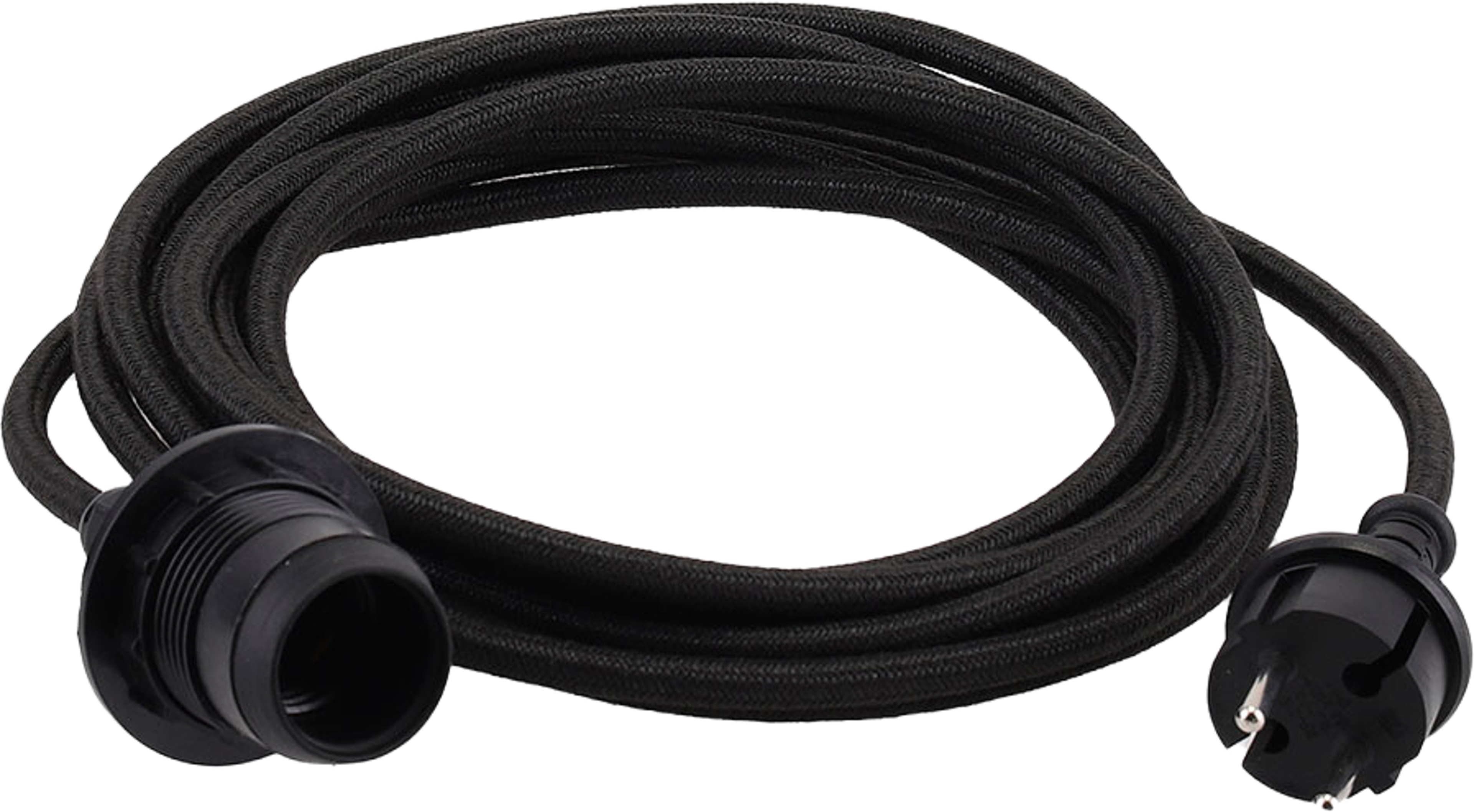 Outdoor cable set textile Black E27, från Watt&Veke, i färgen Back. Klicka för att öppna bilden i stort format