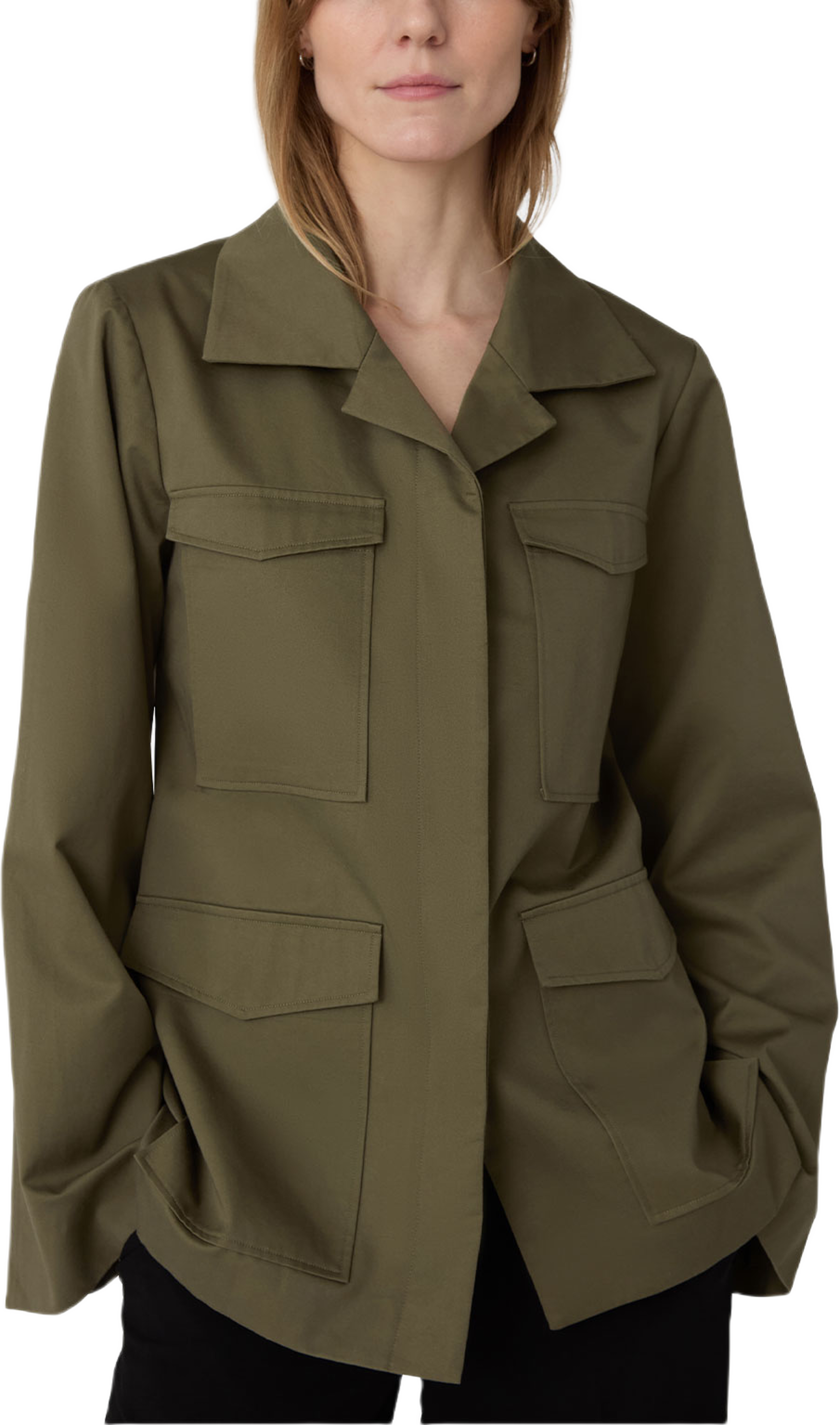 The Riley Cotton Army Jacket, från Marville Road, i färgen Green. Klicka för att öppna bilden i stort format