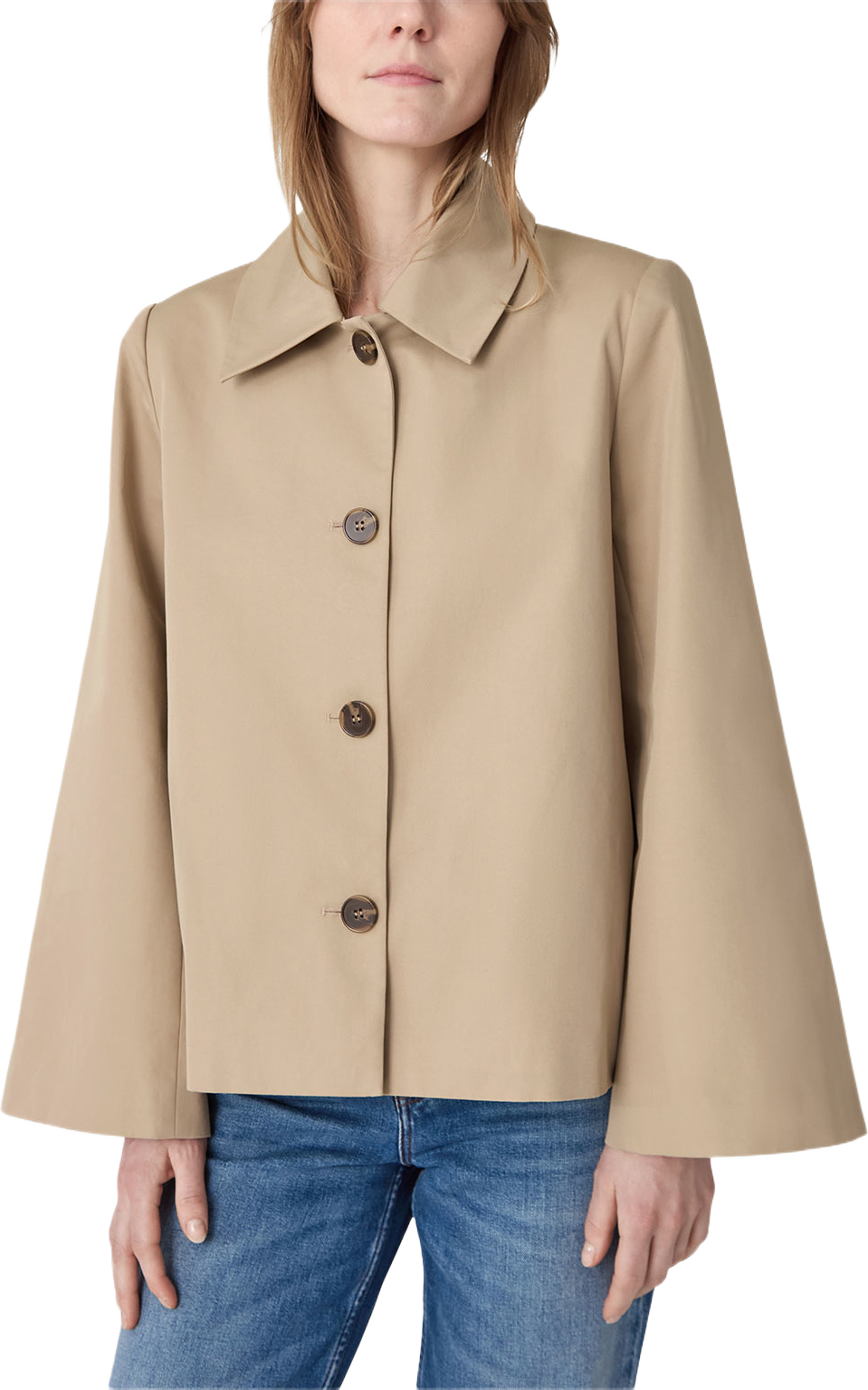 The Coline Cotton Trench Jacket, från Marville Road, i färgen Cold Beige. Klicka för att öppna bilden i stort format