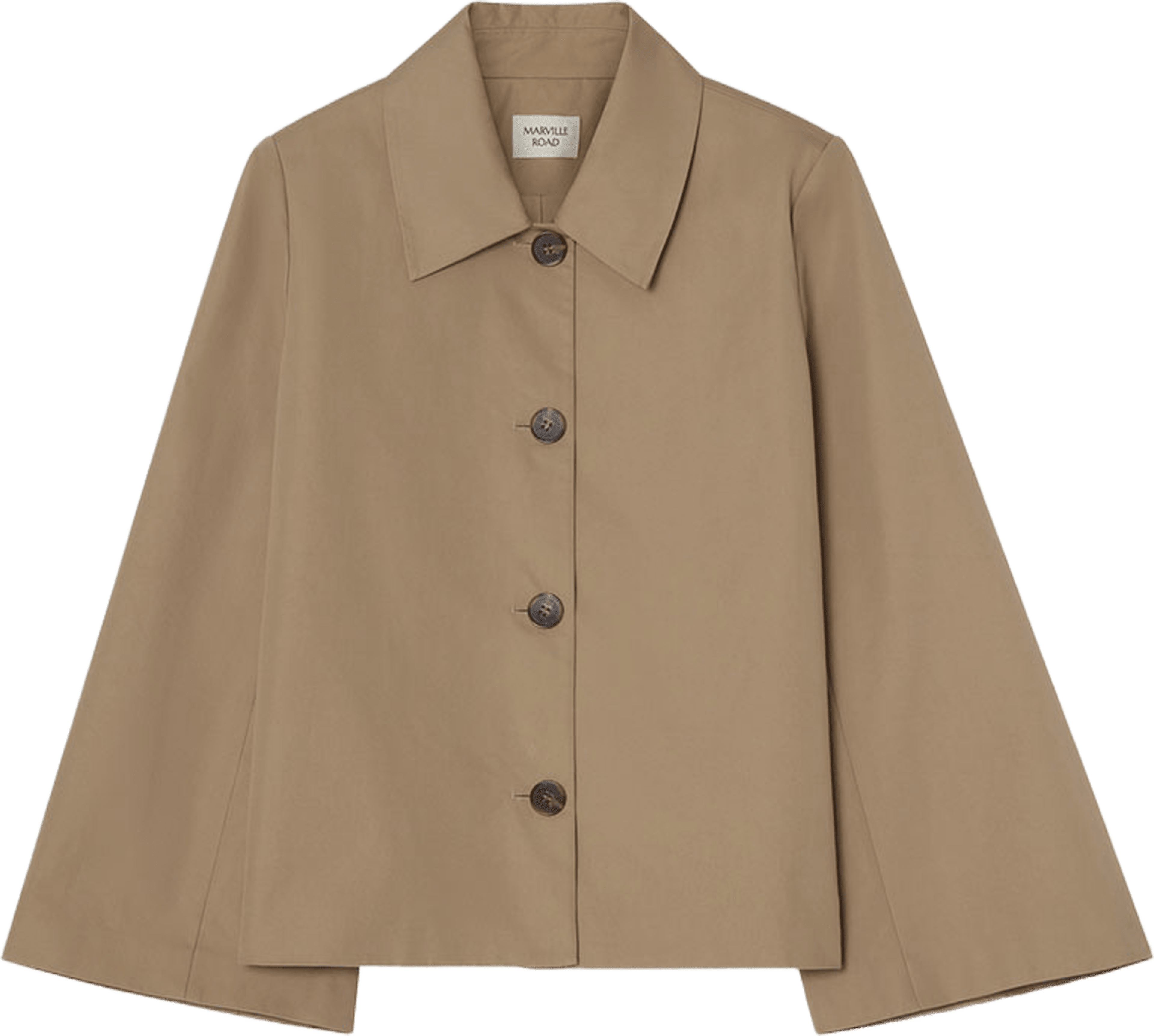 The Coline Cotton Trench Jacket, från Marville Road, i färgen Cold Beige. Klicka för att öppna bilden i stort format