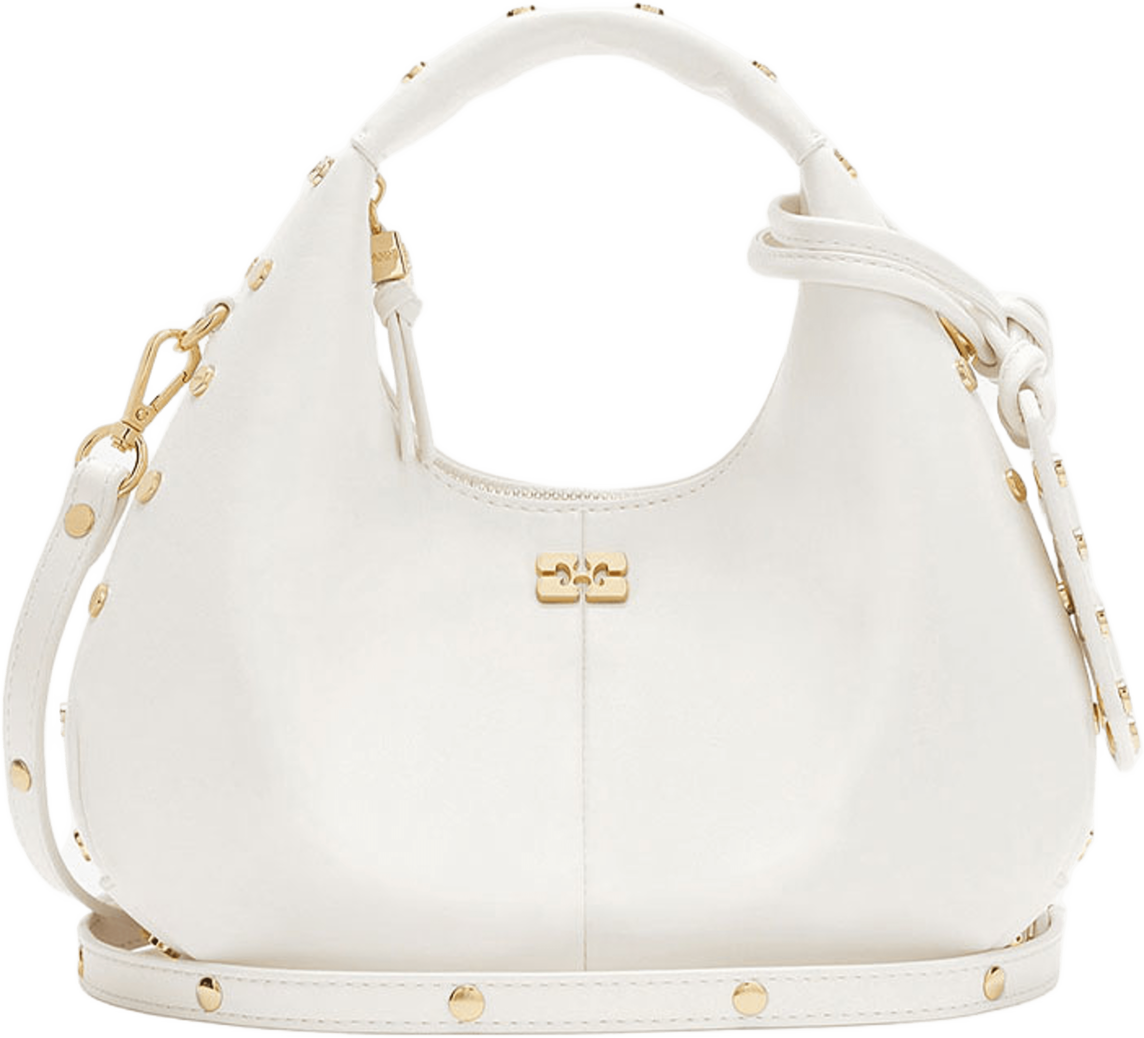 Hobo Mini Studs, från GANNI, i färgen Egret. Klicka för att öppna bilden i stort format