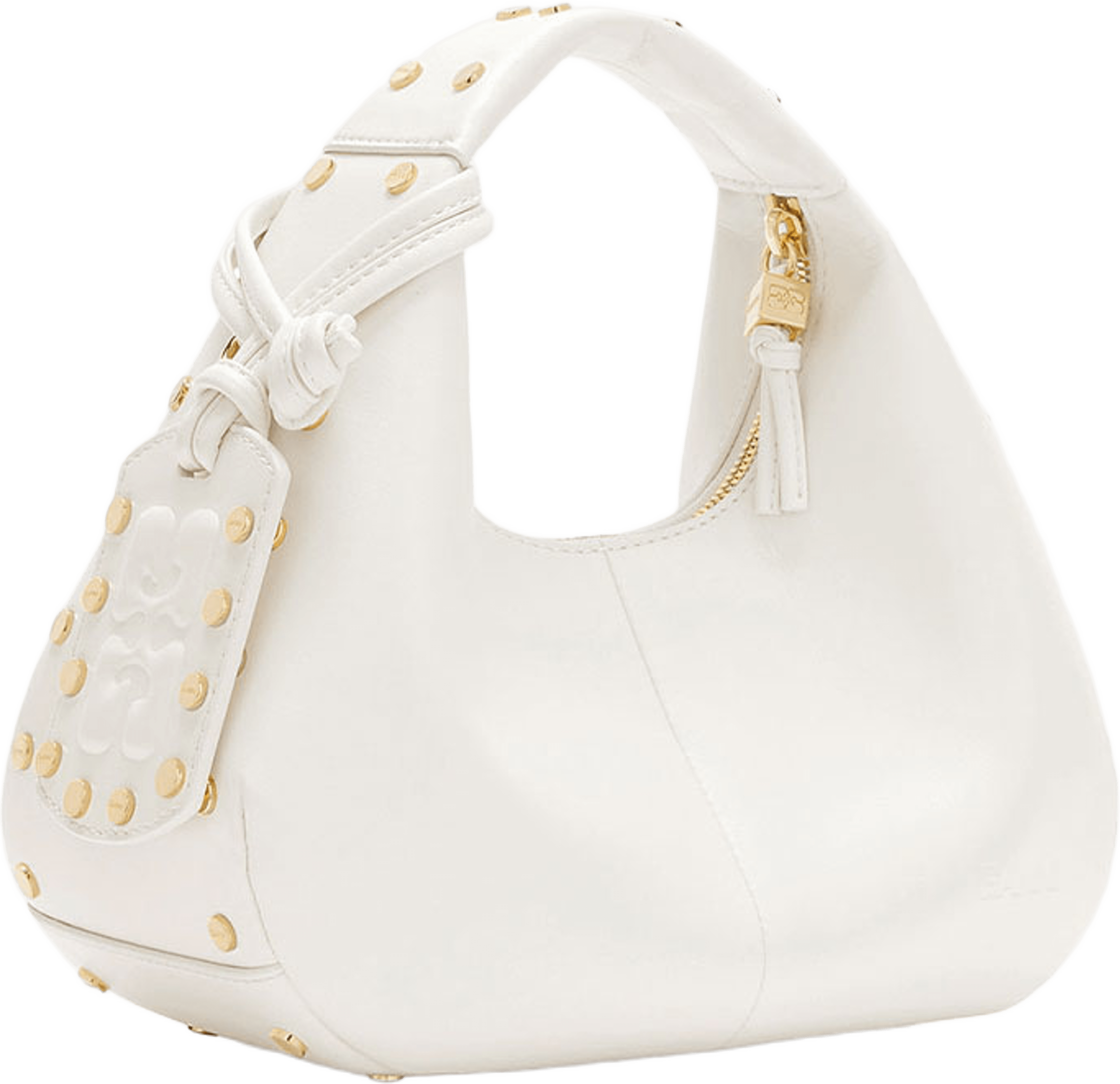 Hobo Mini Studs, från GANNI, i färgen Egret. Klicka för att öppna bilden i stort format