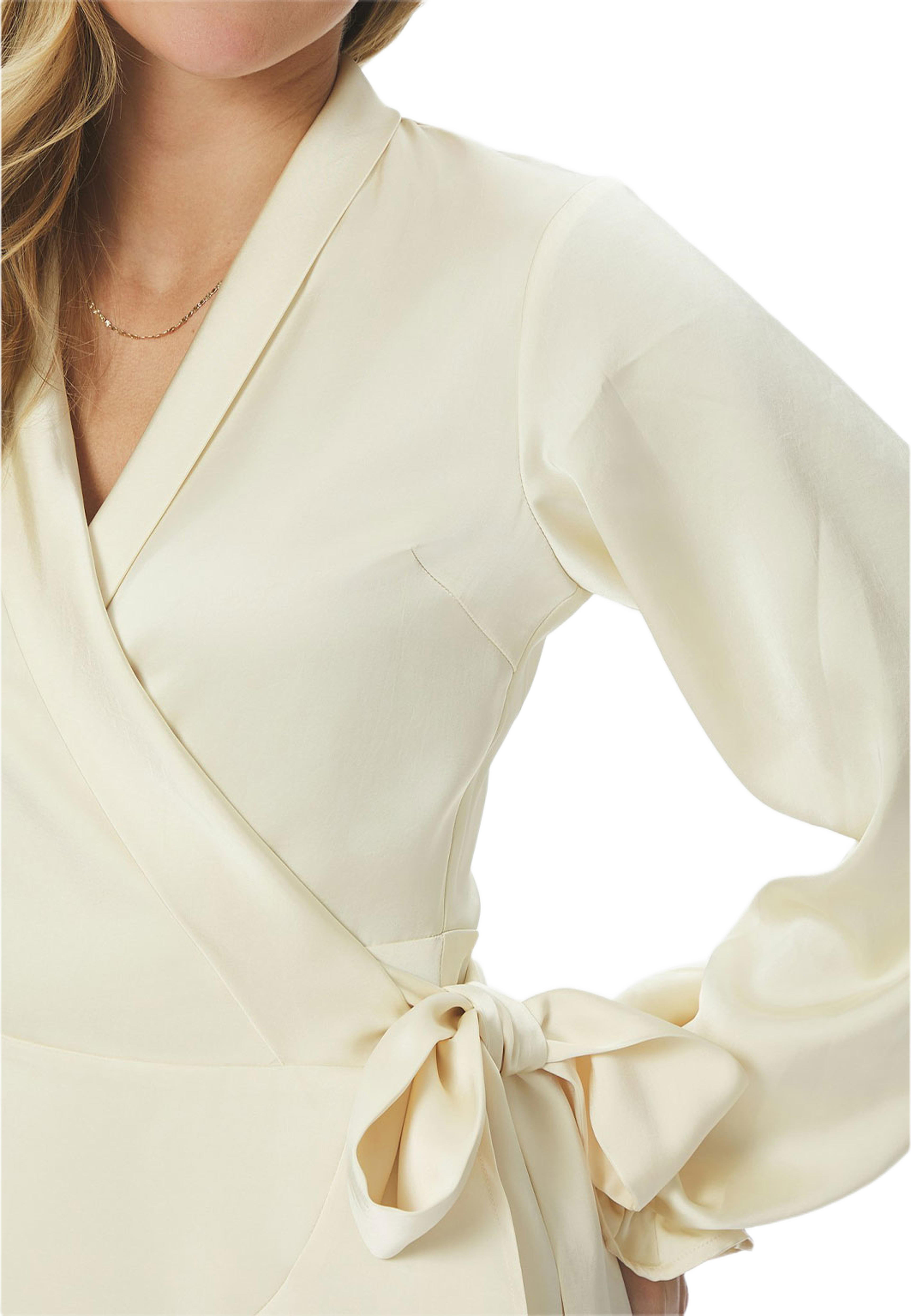 Colbie Heavy Sateen Dress, från Neo Noir, i färgen Light Yellow. Klicka för att öppna bilden i stort format