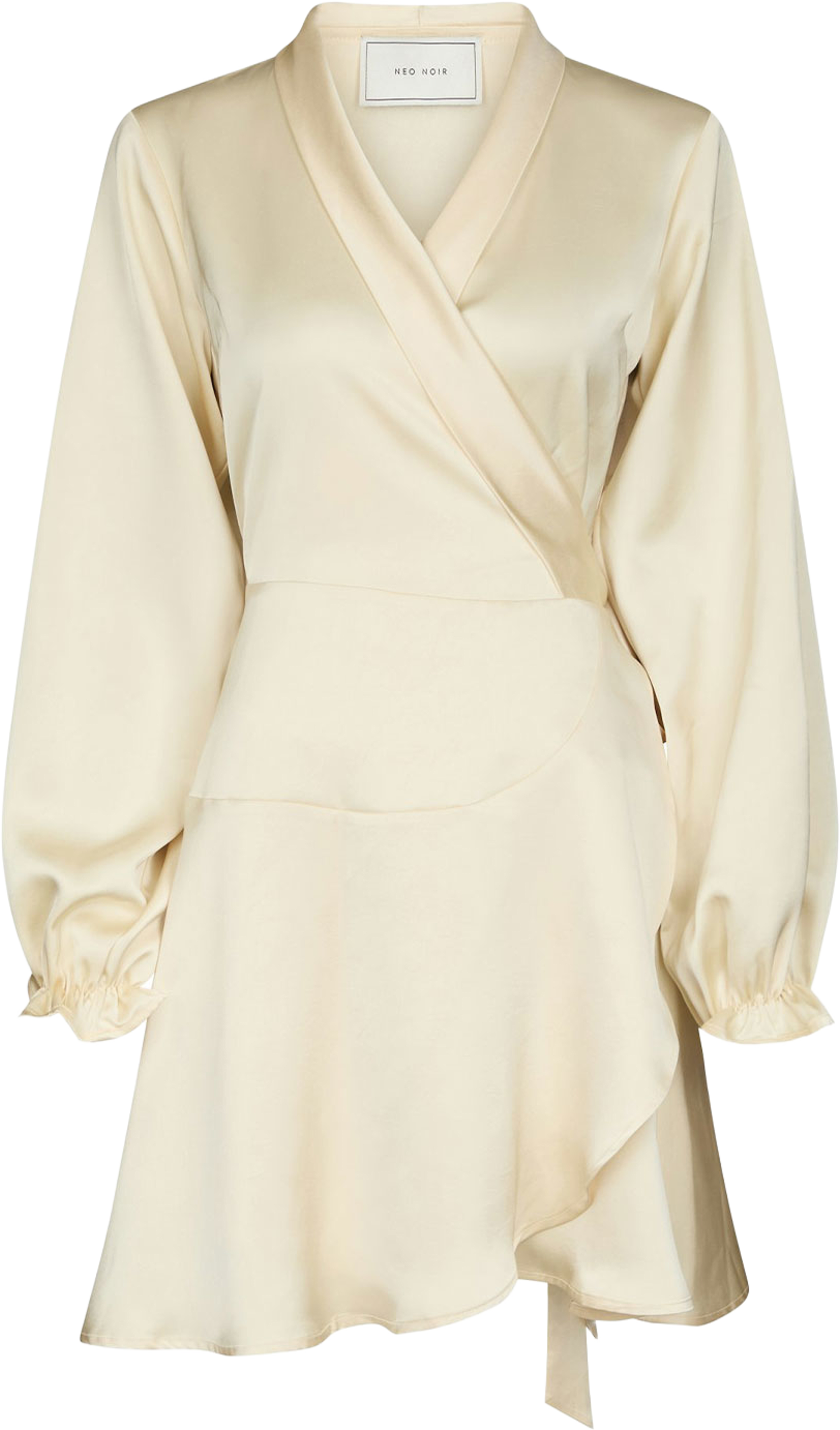 Colbie Heavy Sateen Dress, från Neo Noir, i färgen Light Yellow. Klicka för att öppna bilden i stort format