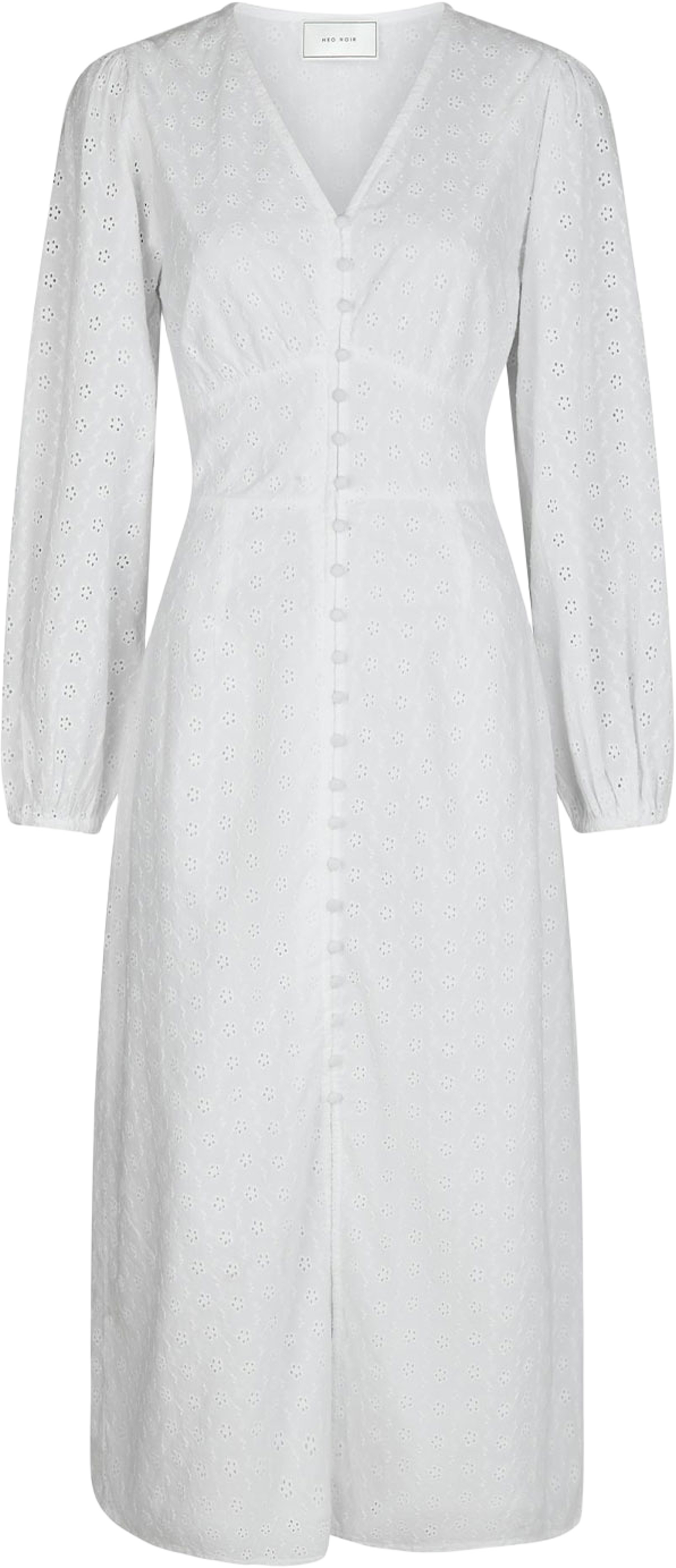 Alto Embroidery Dress, från Neo Noir, i färgen White. Klicka för att öppna bilden i stort format