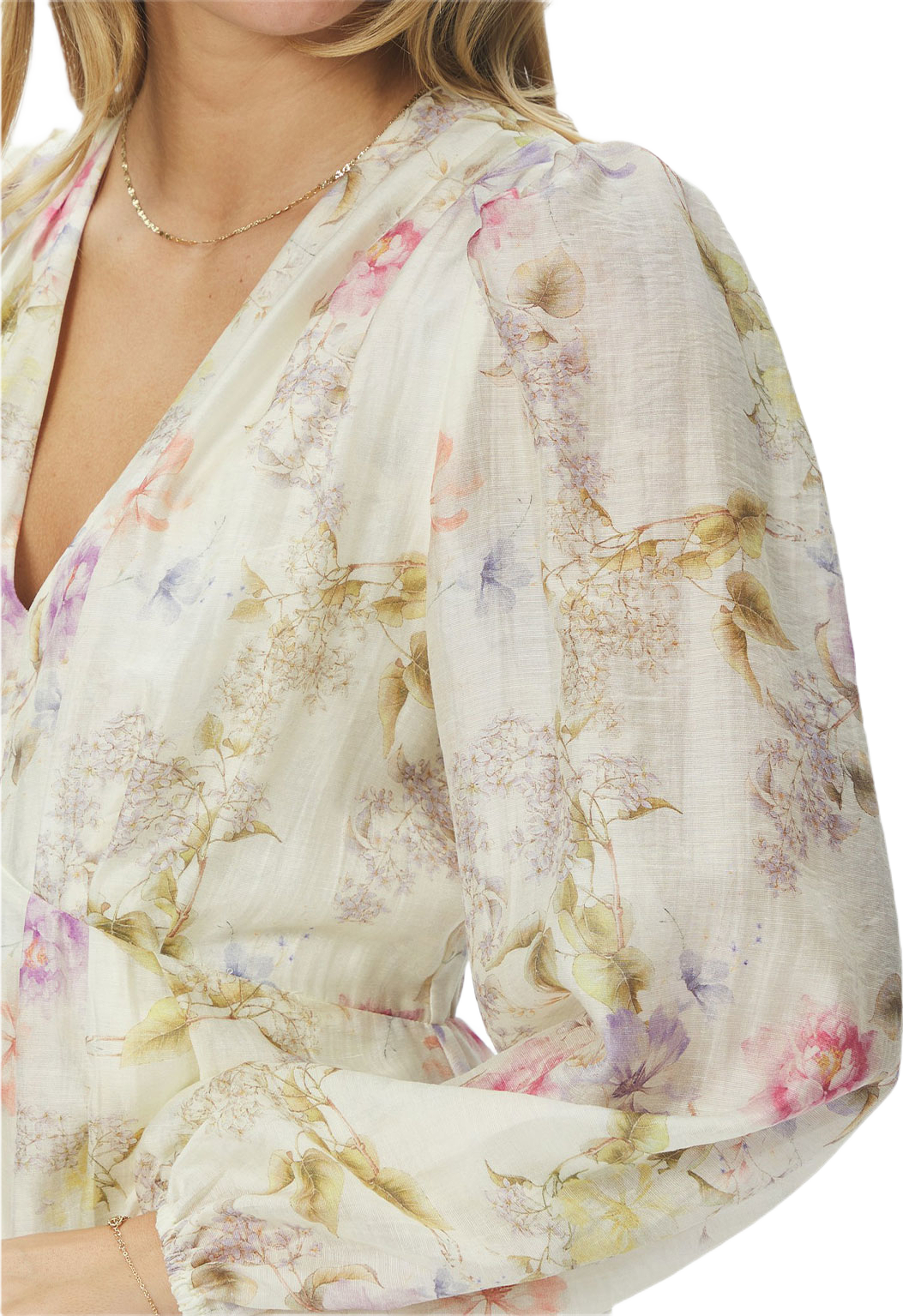 Silfi Vintage Flower Dress, från Neo Noir, i färgen Off White. Klicka för att öppna bilden i stort format