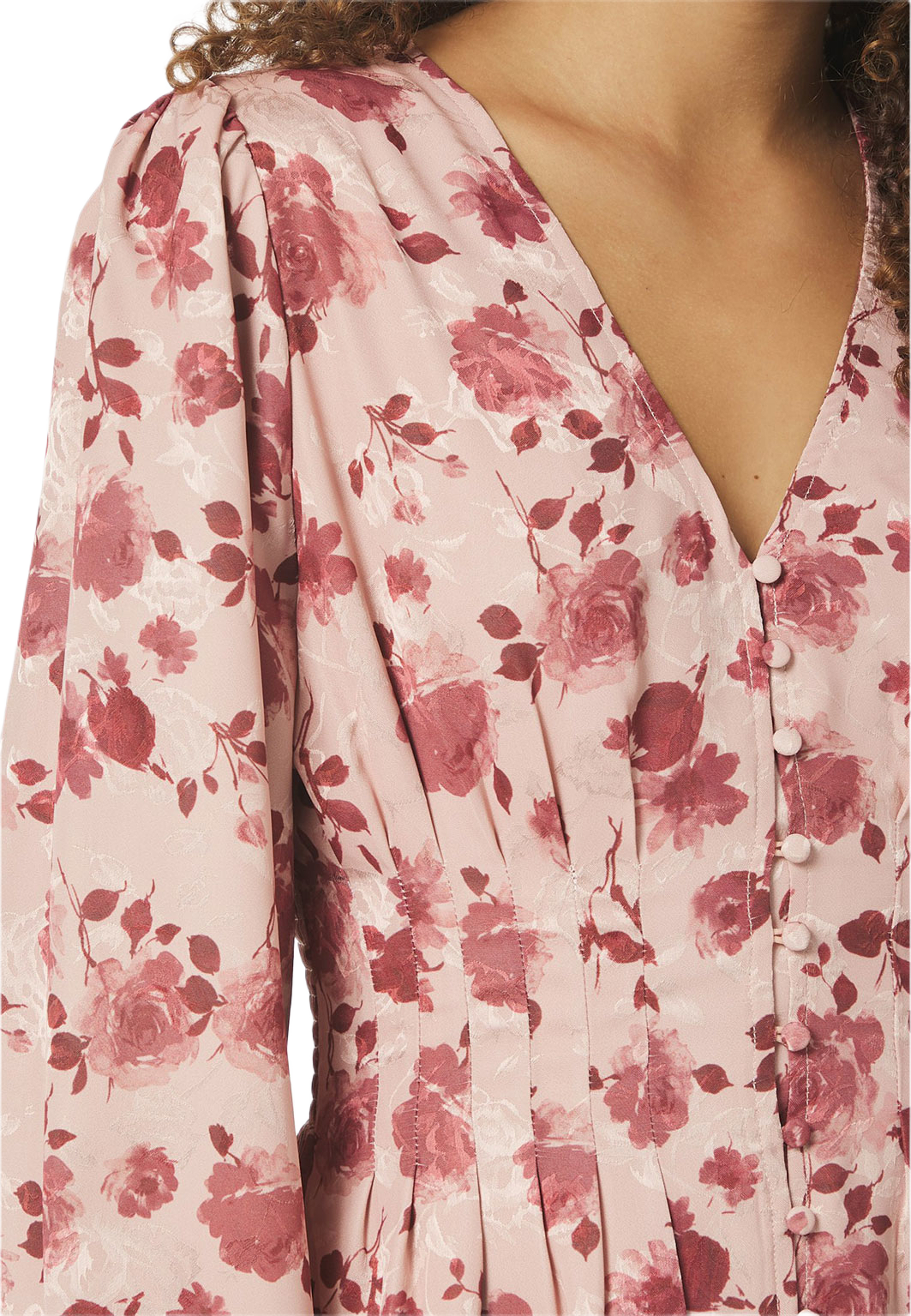 Jellie Print Dress, från Neo Noir, i färgen Dusty Rose. Klicka för att öppna bilden i stort format