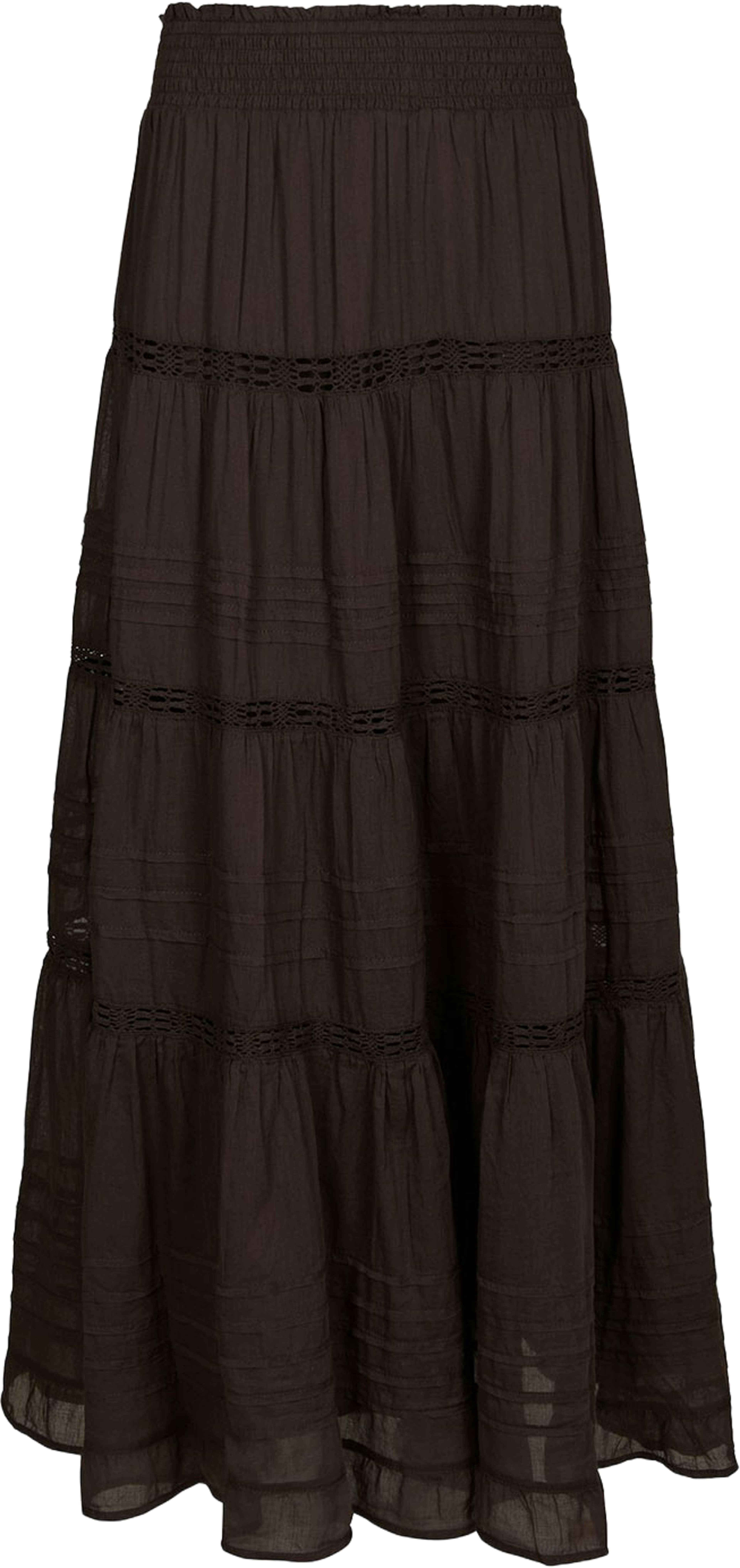Felicia S Voile Skirt, från Neo Noir, i färgen Dark Brown. Klicka för att öppna bilden i stort format