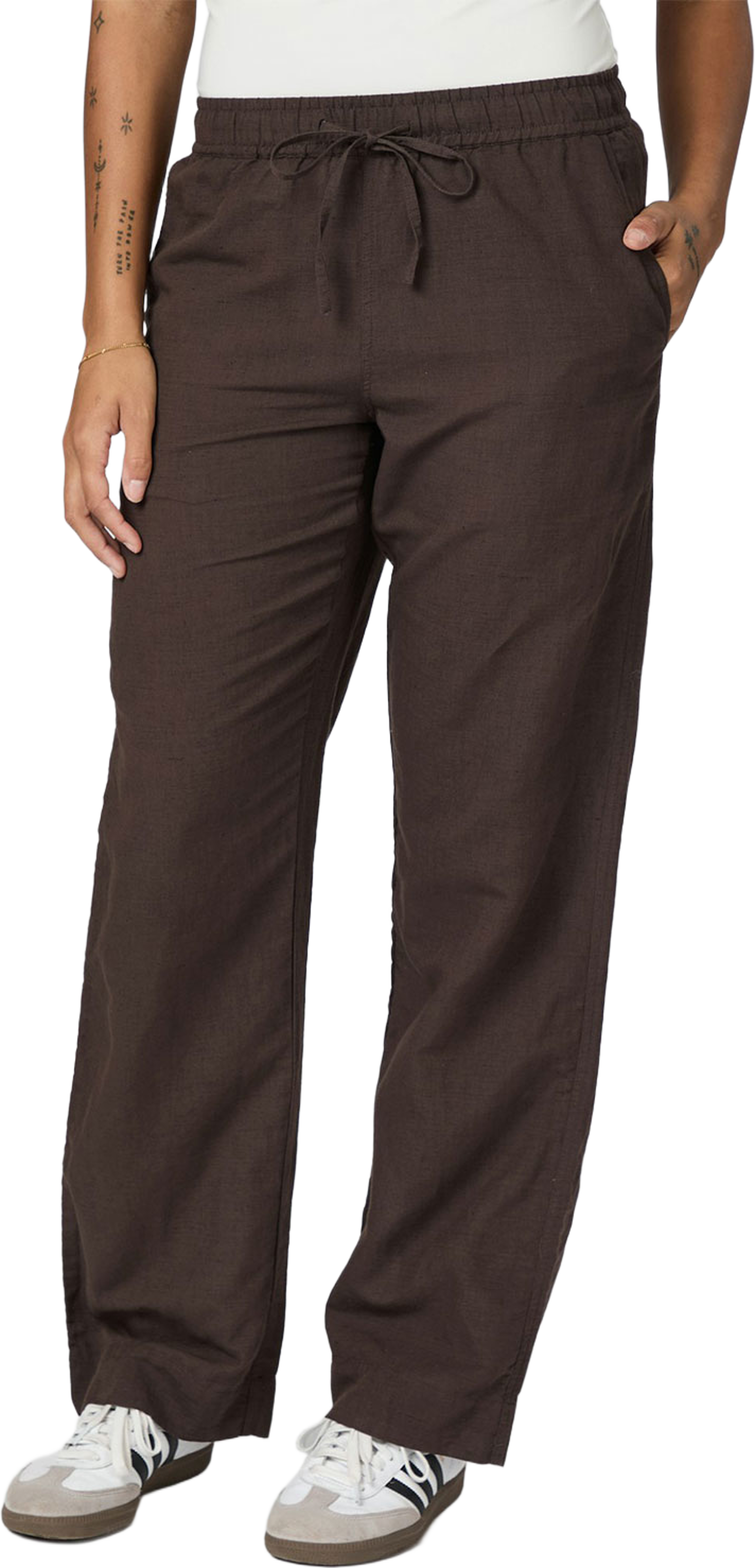 Pants Sonar Linen, från Neo Noir, i färgen Dark Brown. Klicka för att öppna bilden i stort format