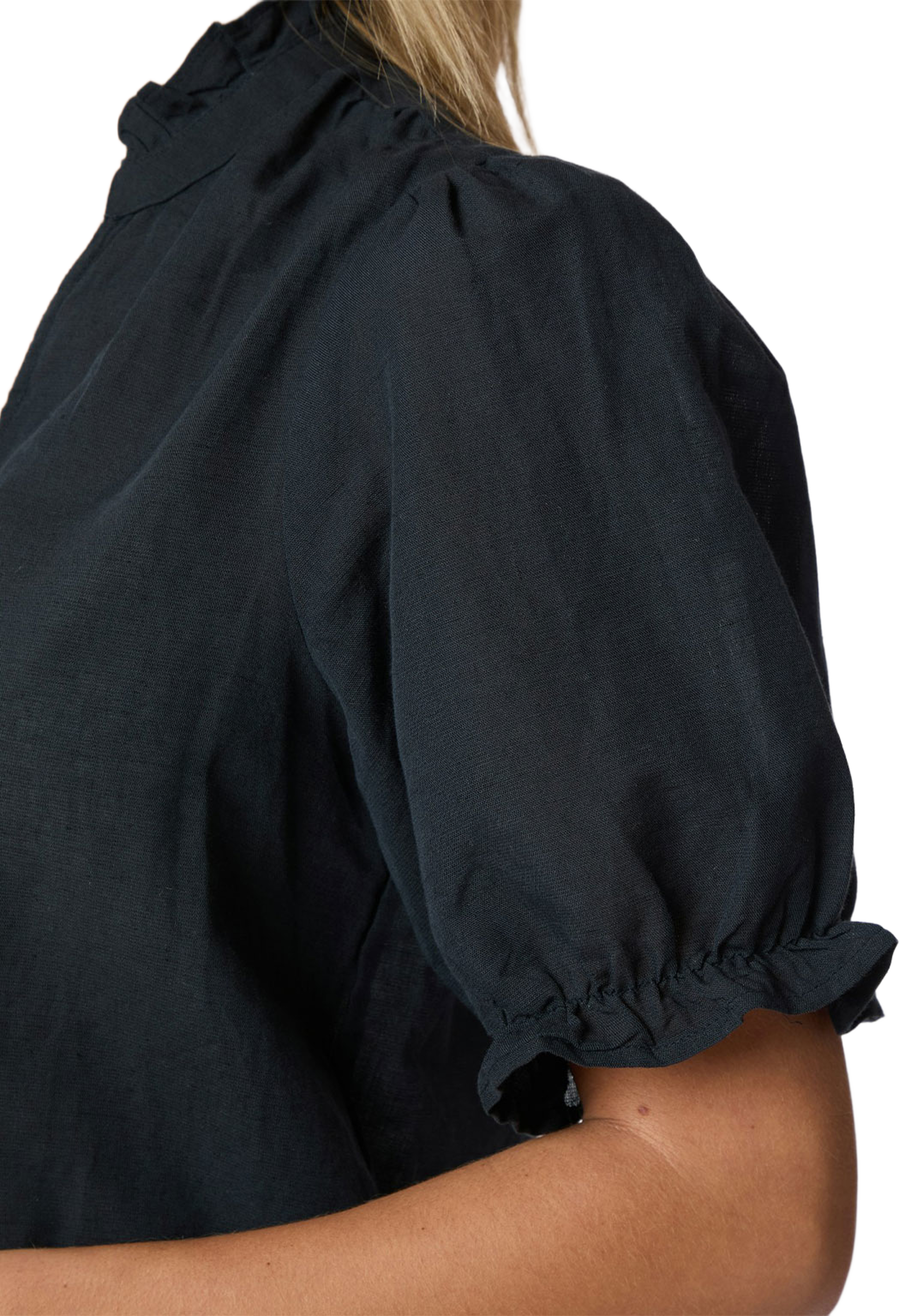 Blouse Odesa Linen, från Neo Noir, i färgen Navy. Klicka för att öppna bilden i stort format