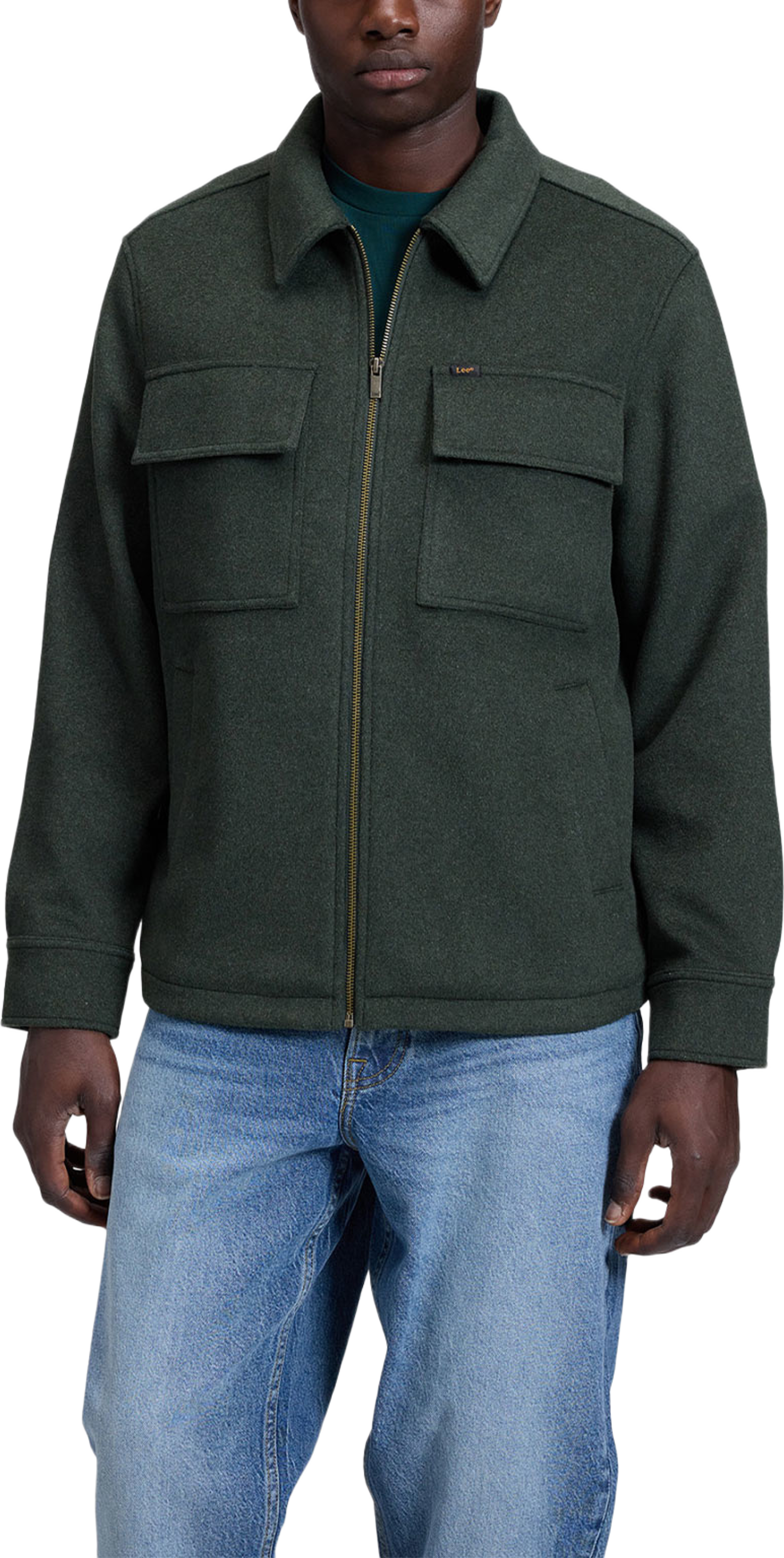 Utility Wool Jkt, från Lee, i färgen Deep Depths. Klicka för att öppna bilden i stort format