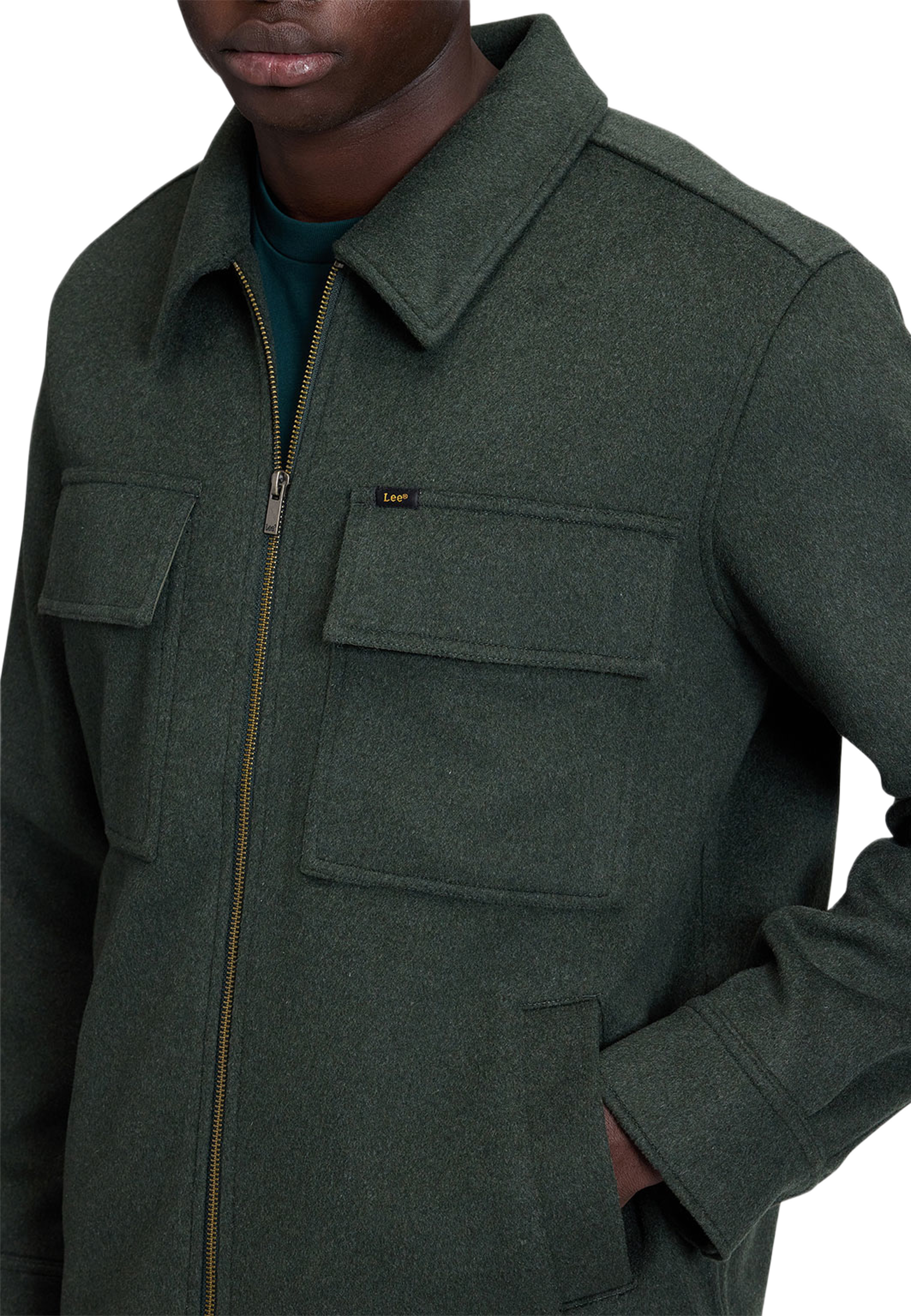 Utility Wool Jkt, från Lee, i färgen Deep Depths. Klicka för att öppna bilden i stort format