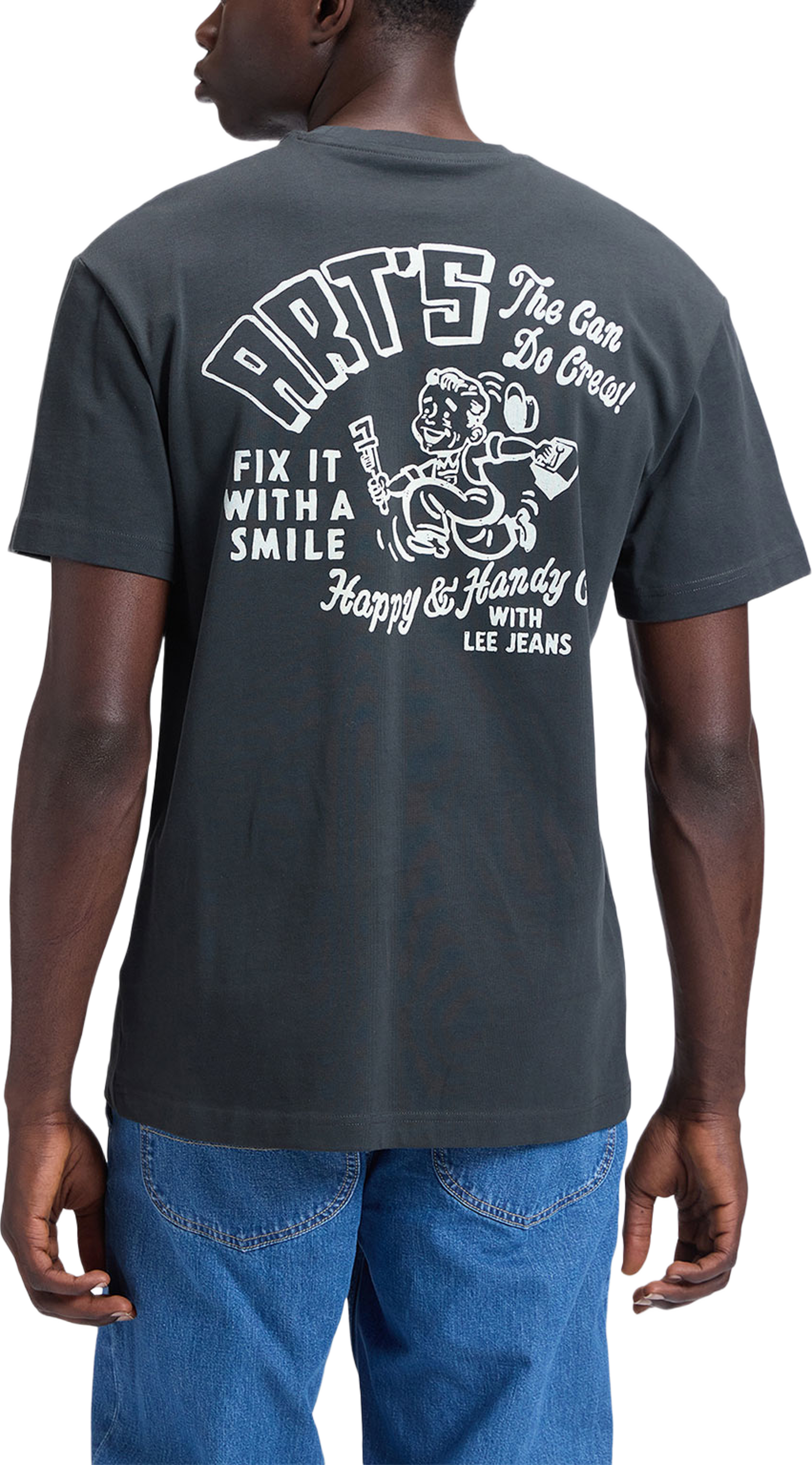 Workwear Crew Tee, från Lee, i färgen Washed Black. Klicka för att öppna bilden i stort format