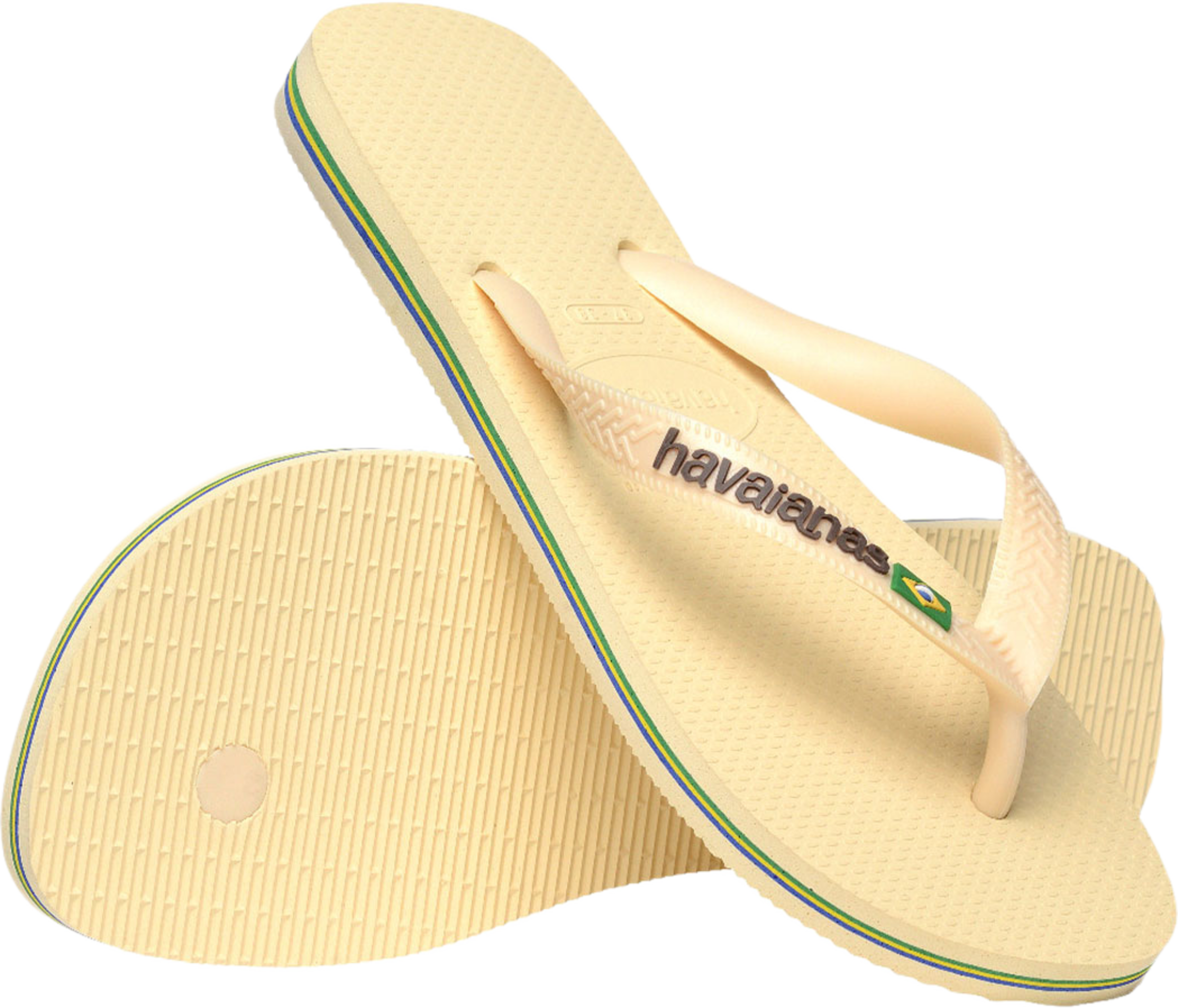 Hav. Brasil Logo, från Havaianas, i färgen Buttercream. Klicka för att öppna bilden i stort format