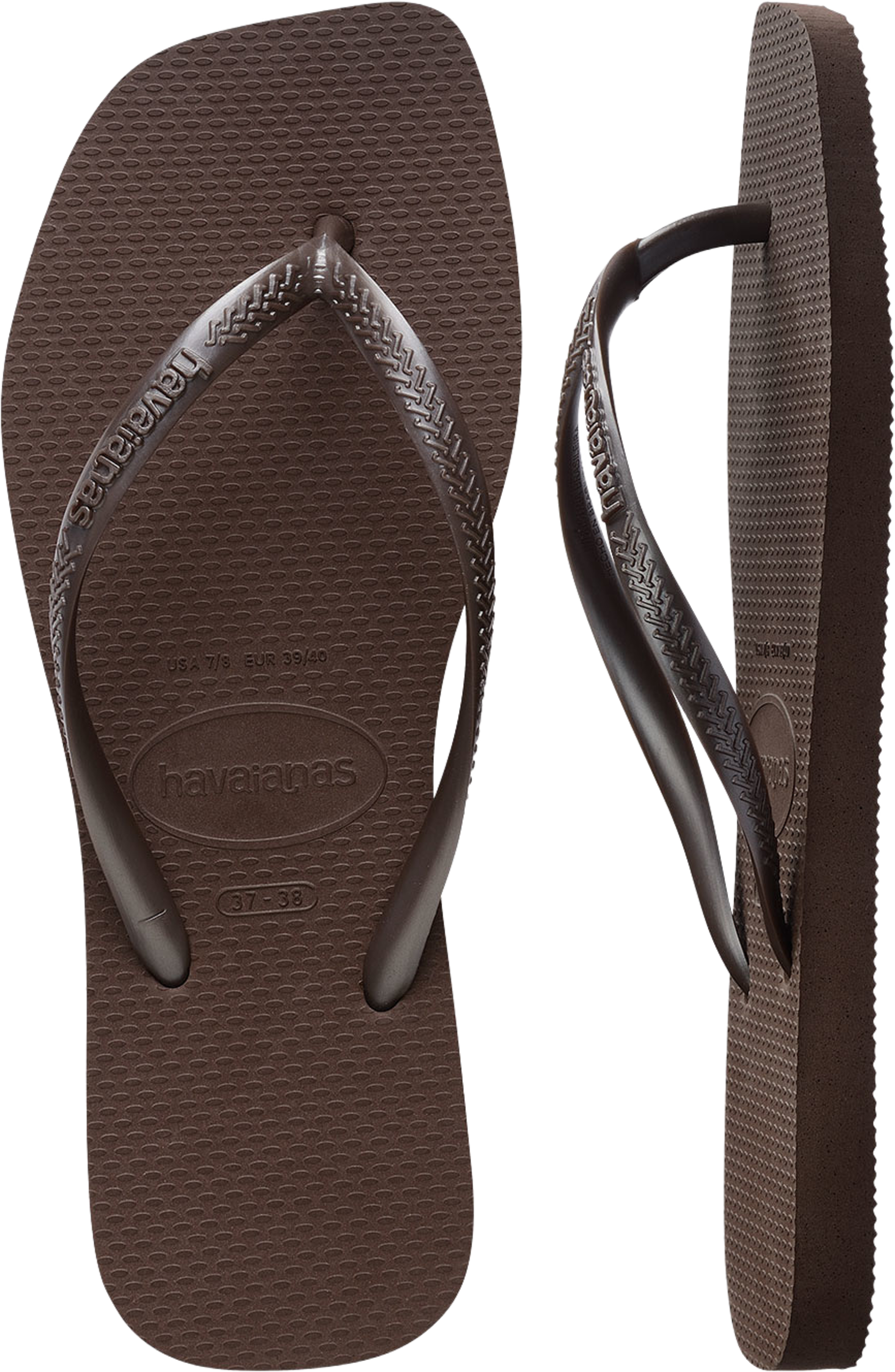 Hav. Slim Square, från Havaianas, i färgen Dark Brown. Klicka för att öppna bilden i stort format