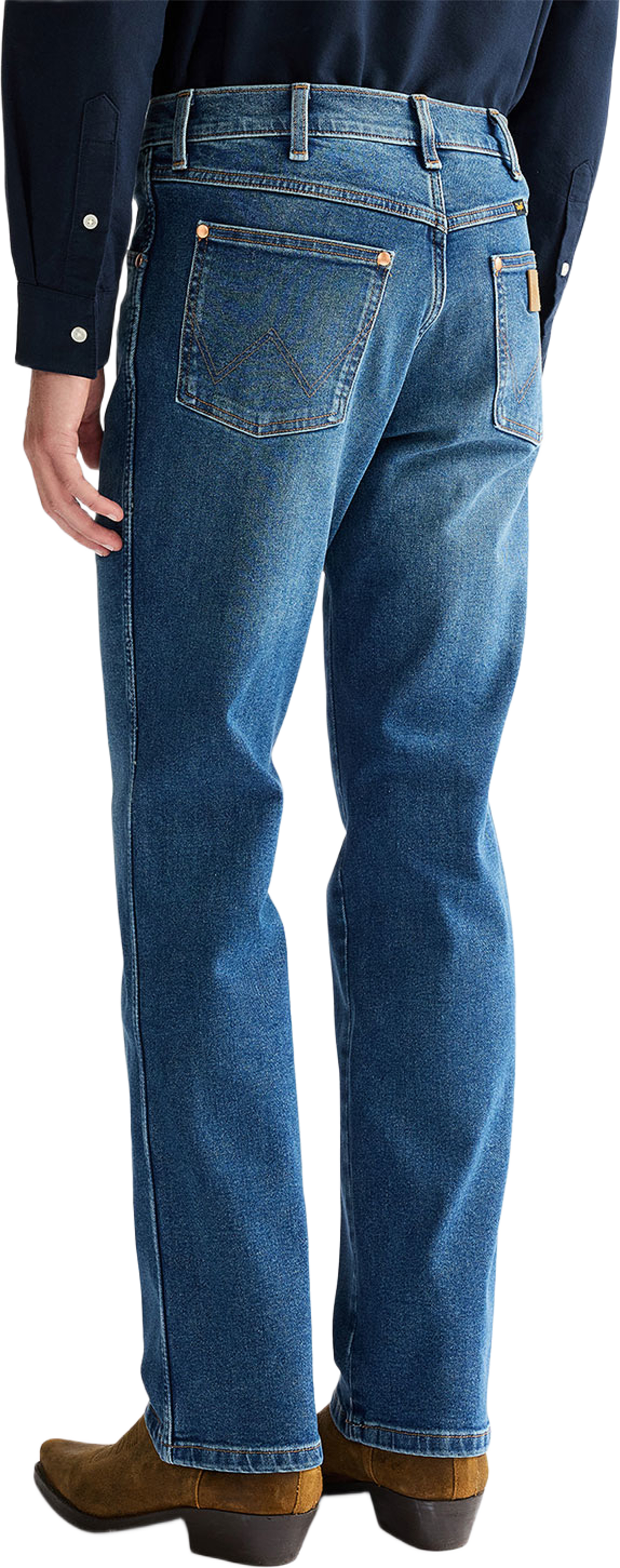 Wrancher Jeans, från Wrangler, i färgen Old Habits. Klicka för att öppna bilden i stort format