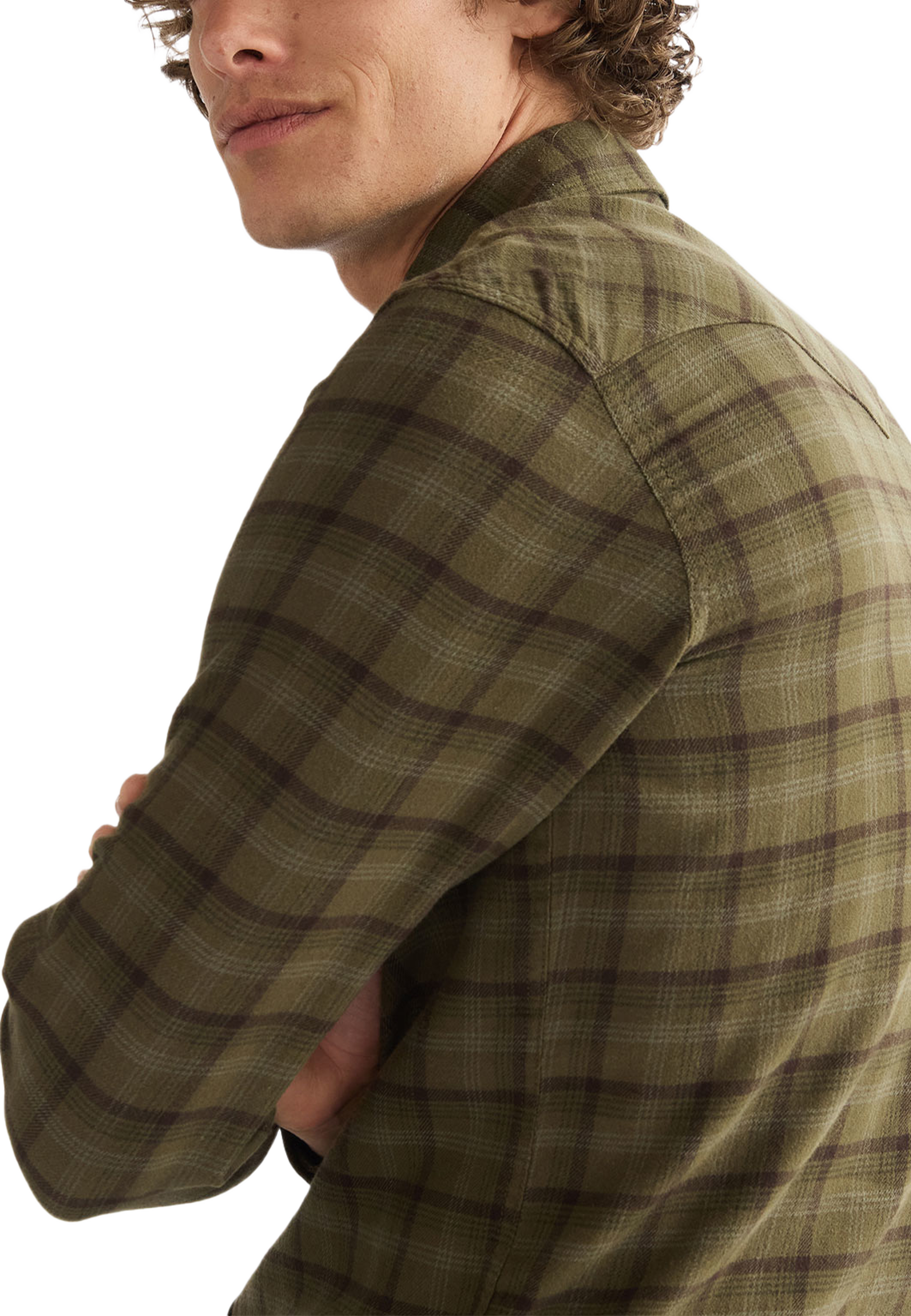 Western Shirt, från Wrangler, i färgen Olive Night. Klicka för att öppna bilden i stort format