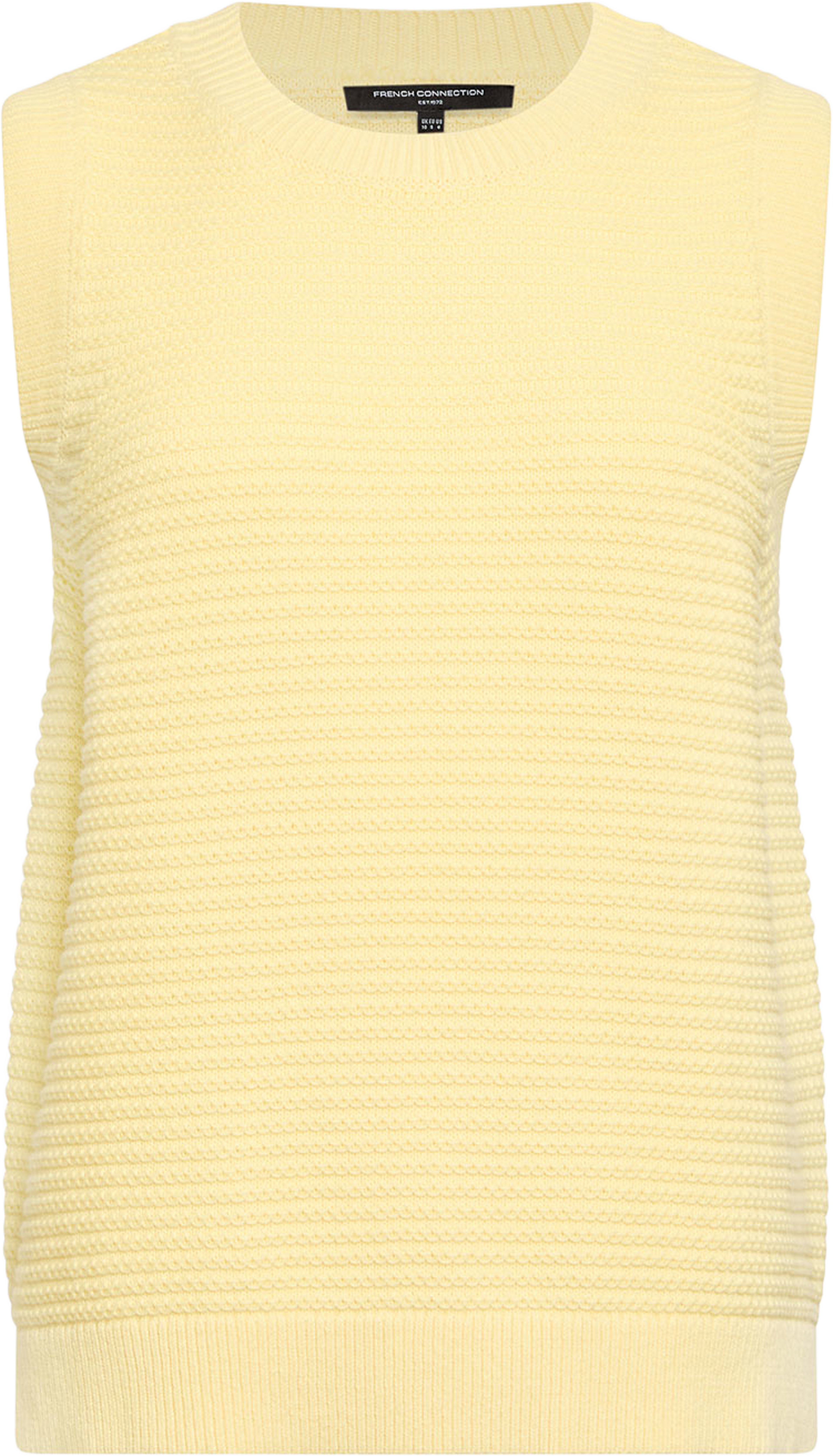 Lily Mozart Knit Sleeveless Tank Top, från French Connection, i färgen Mellow Yellow. Klicka för att öppna bilden i stort format