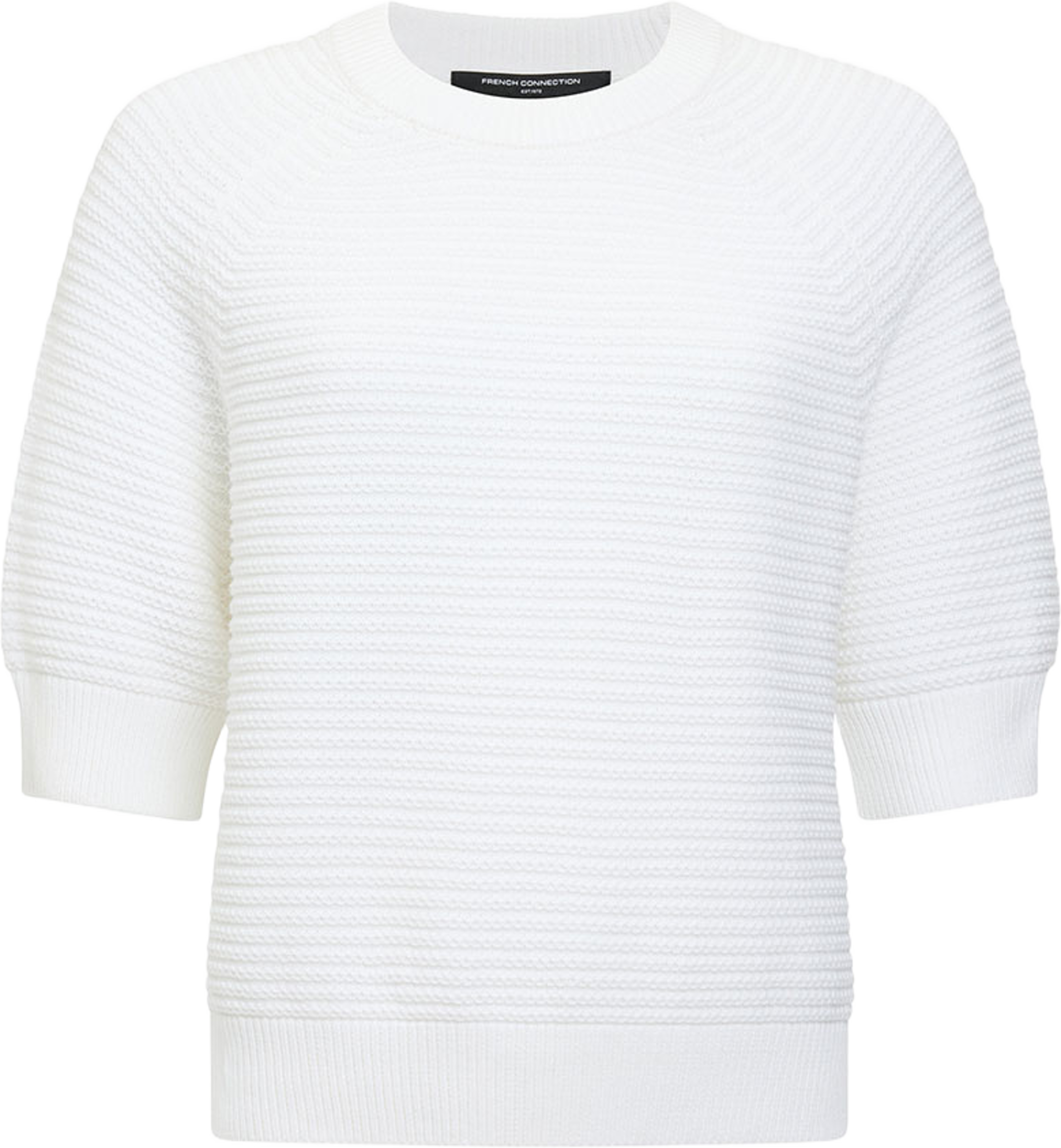 Lily Mozart Short Sleeve Jumper, från French Connection, i färgen Summer White. Klicka för att öppna bilden i stort format