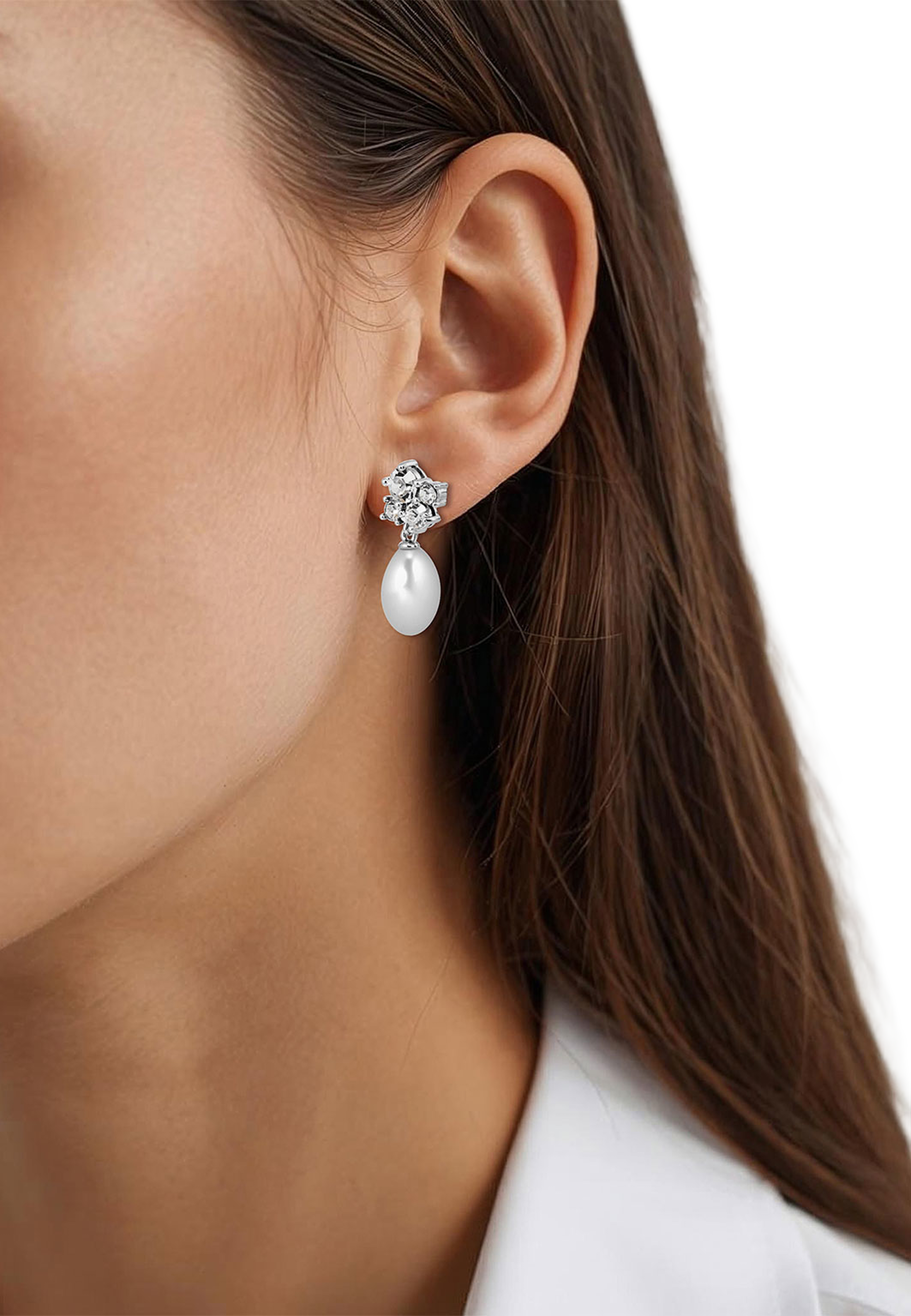 Petun SS Crystal / White Pearl, från Dyrberg & Kern, i färgen Ss Crystal. Klicka för att öppna bilden i stort format