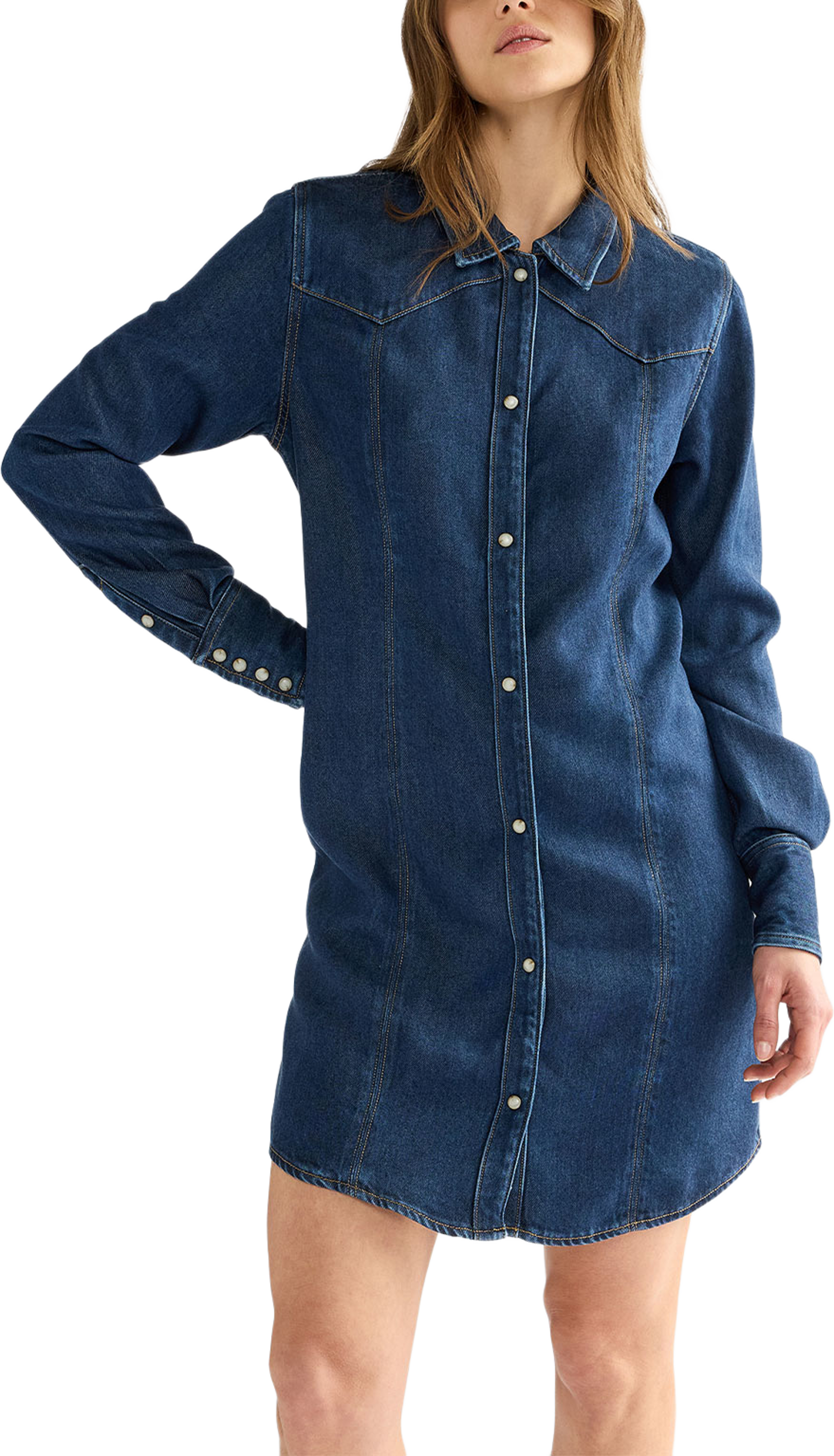 Denim Dress, från Wrangler, i färgen Dark Stone. Klicka för att öppna bilden i stort format