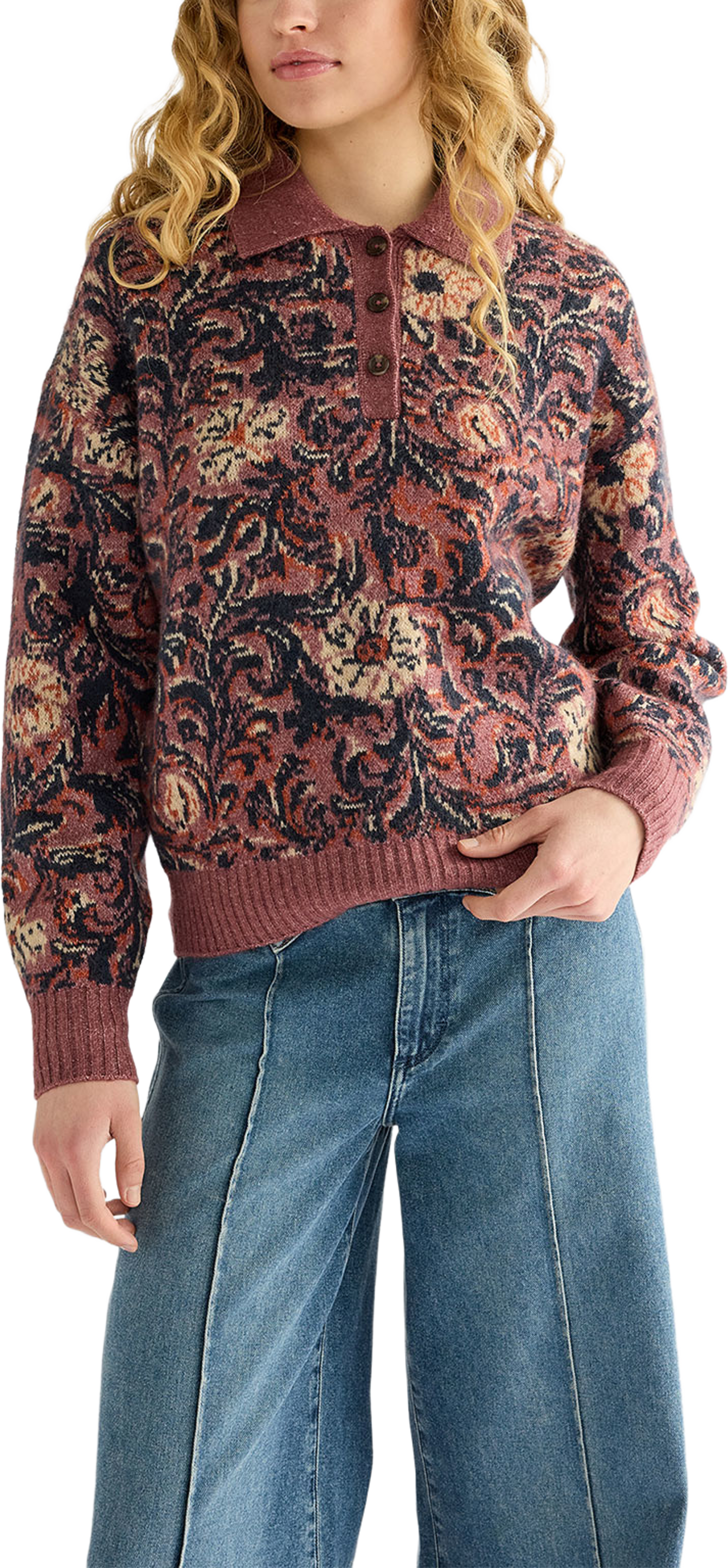 Ranch Floral Polo, från Wrangler, i färgen Mystic Floral. Klicka för att öppna bilden i stort format