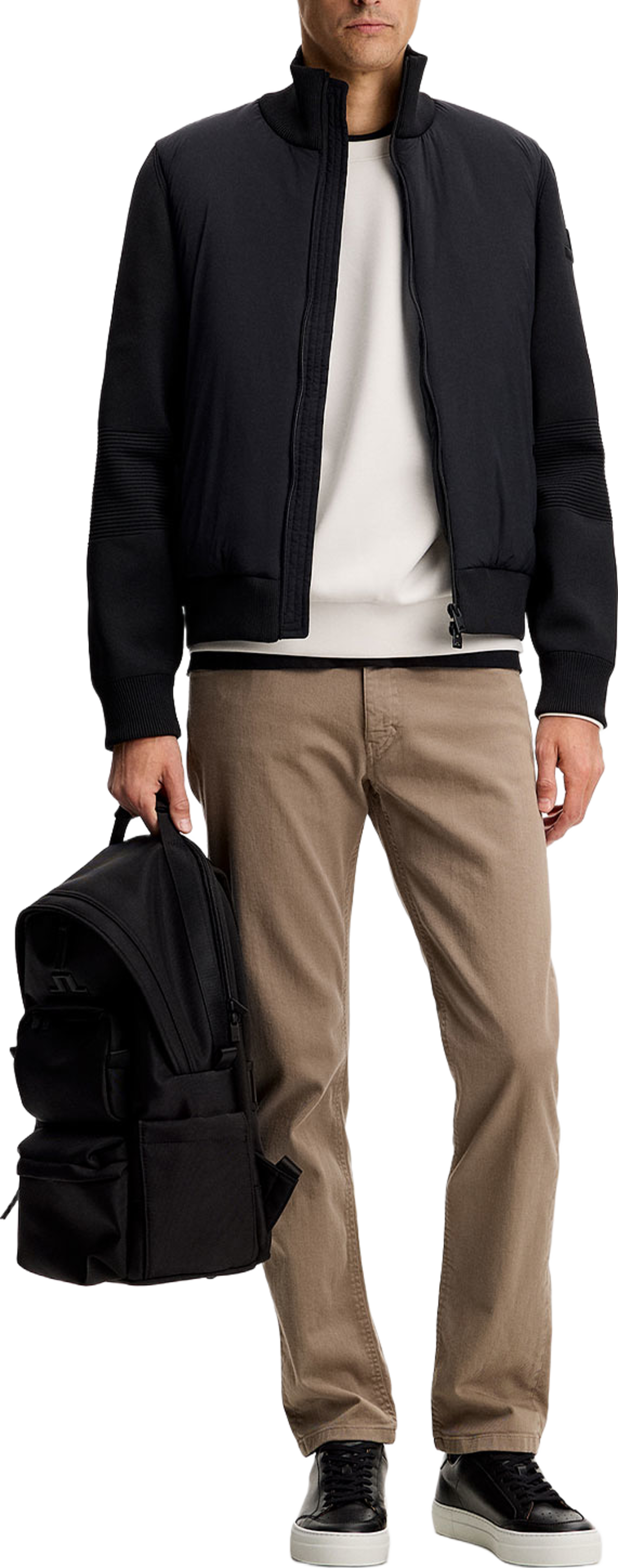 Ebbe Tech Knit Hybrid, från J.Lindeberg, i färgen Black. Klicka för att öppna bilden i stort format