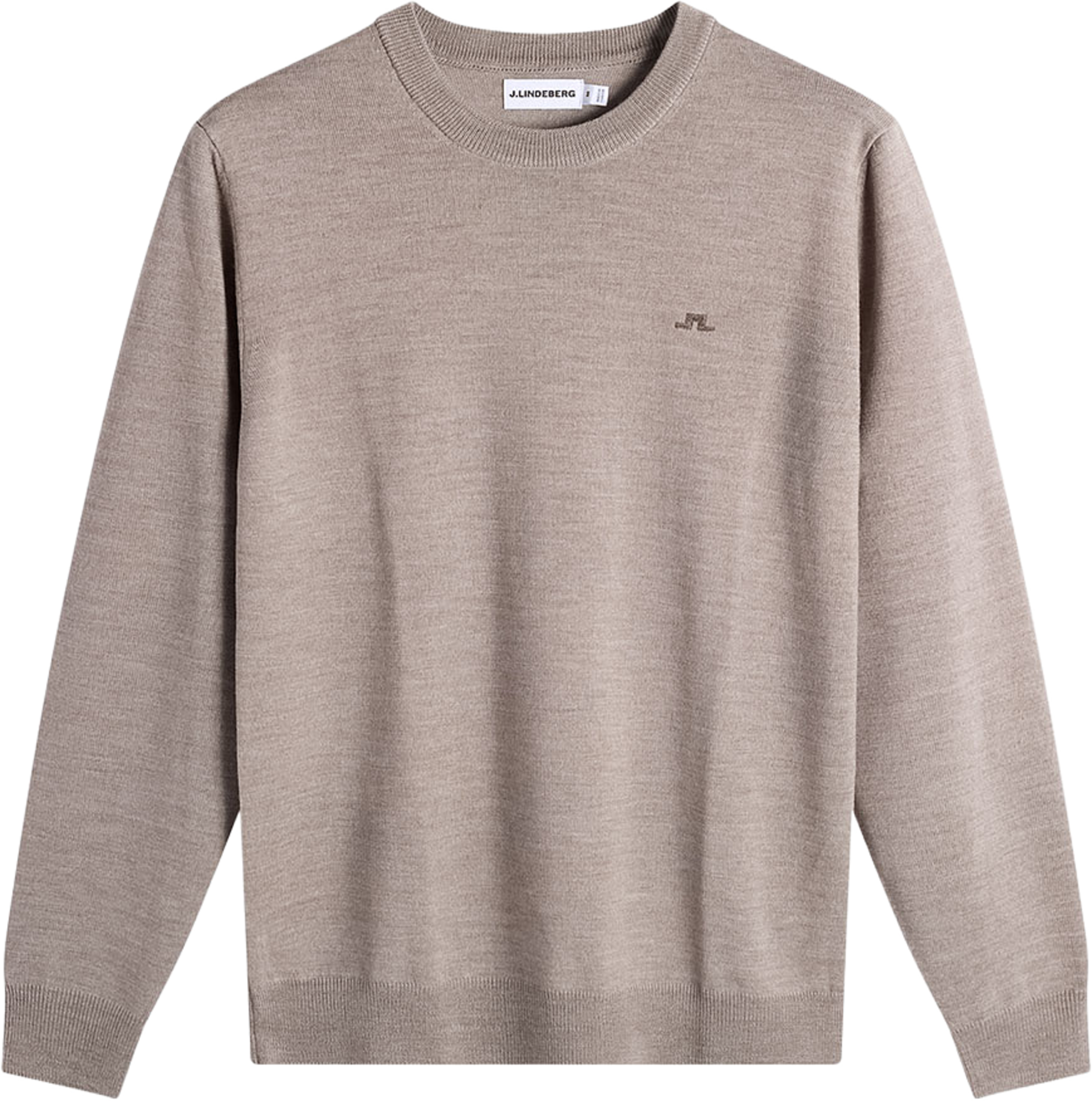 Keane Merino Crew Neck, från J.Lindeberg, i färgen Brindle Melange. Klicka för att öppna bilden i stort format