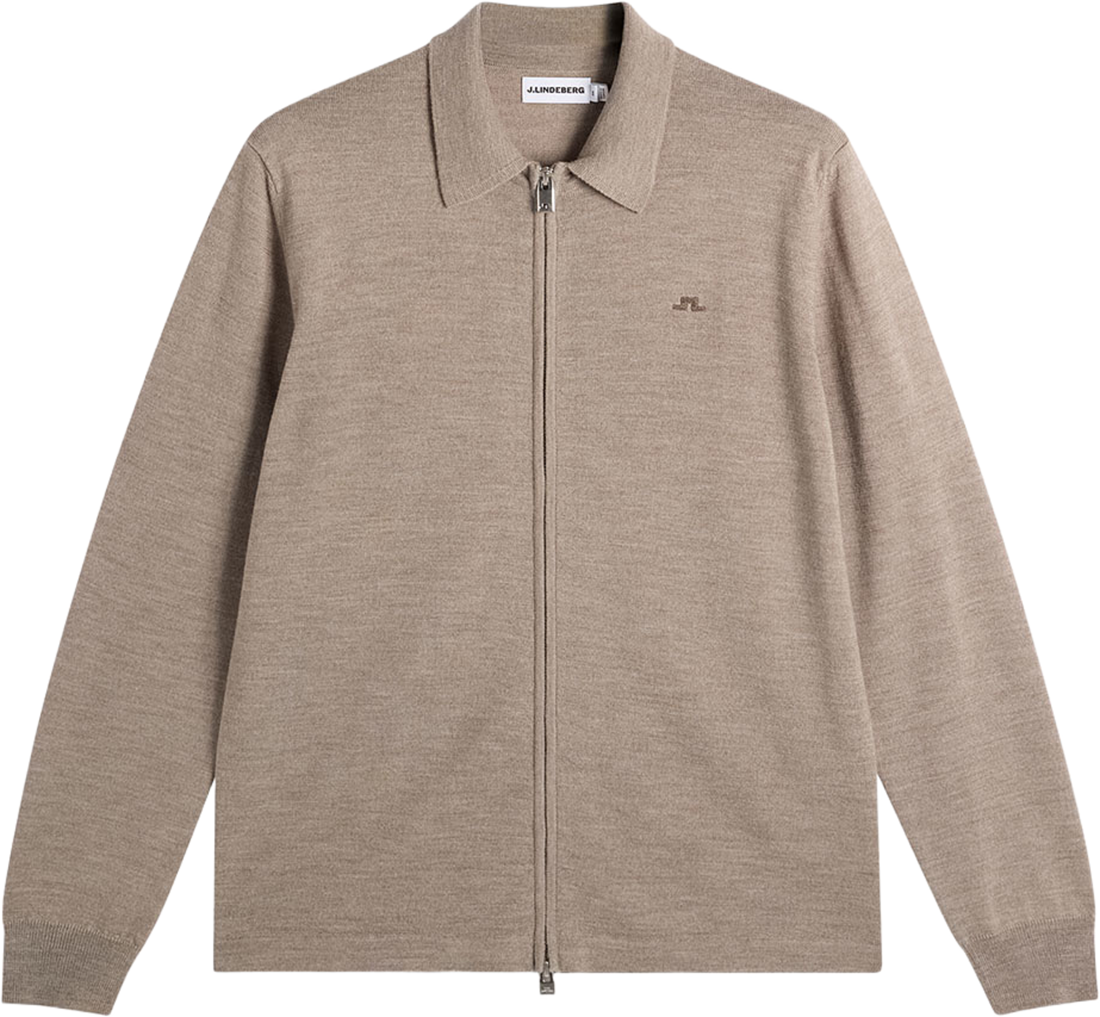 Kaleb Merino Cardigan, från J.Lindeberg, i färgen Brindle Melange. Klicka för att öppna bilden i stort format